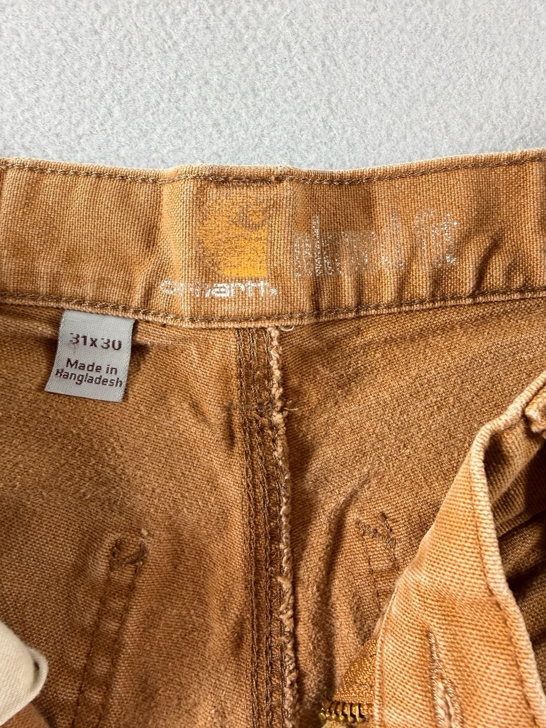 Carhartt Double Knee Work Pants Size 31x30 Brown Duck Carpenter Utility 4