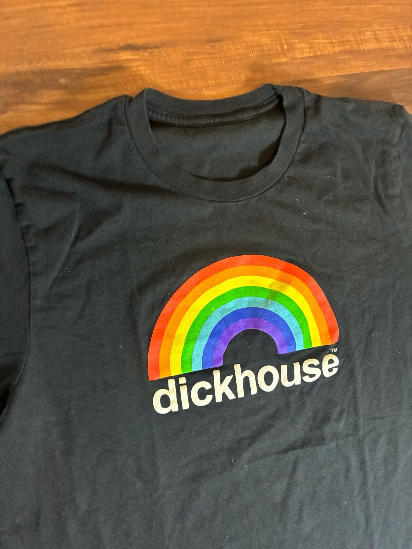 Dickhouse Productions T-Shirt Black Rainbow Jackass Logo 3