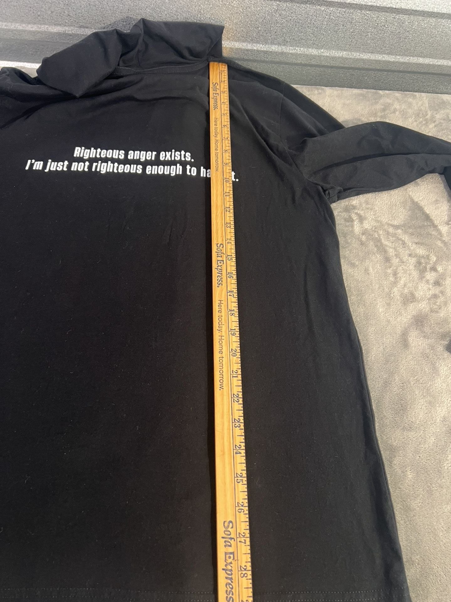 Bella + Canvas Triggered Hoodie Size XL Black Graphic Long Sleeve 7
