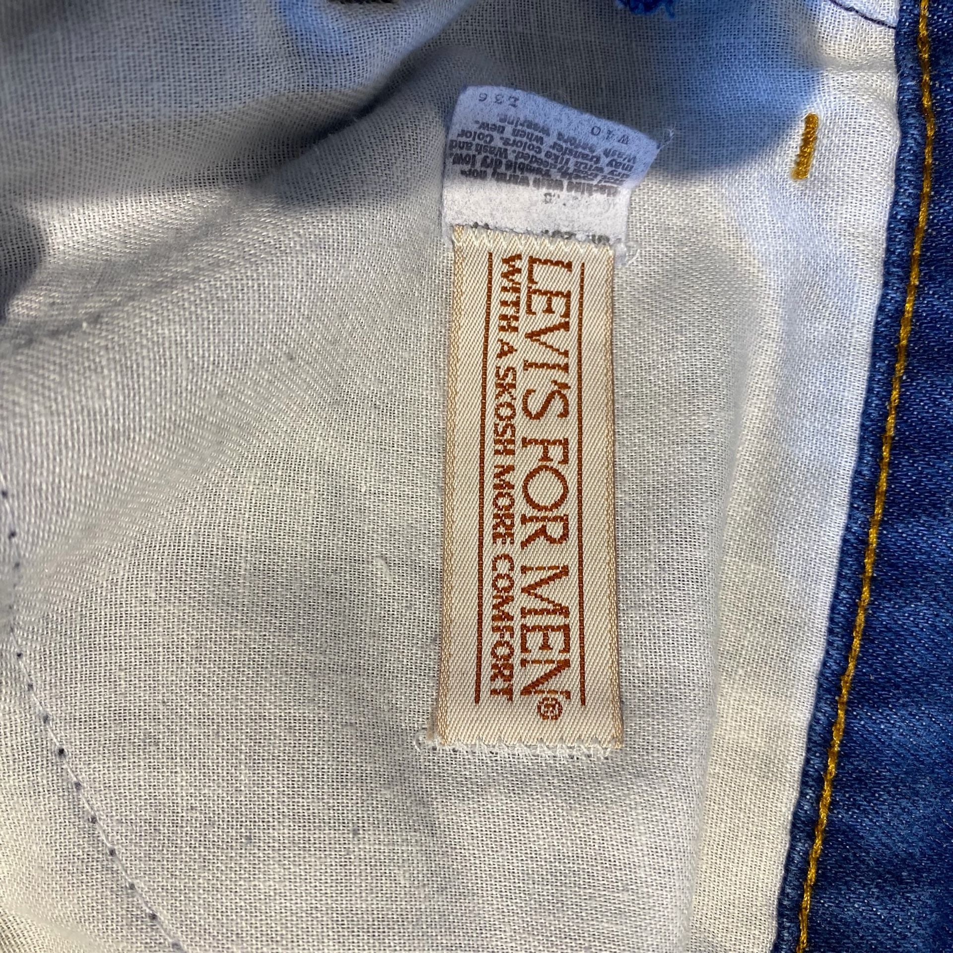 Levi's For Men Skosh More Comfort Jeans Size 44x36 Blue Denim Pants 4