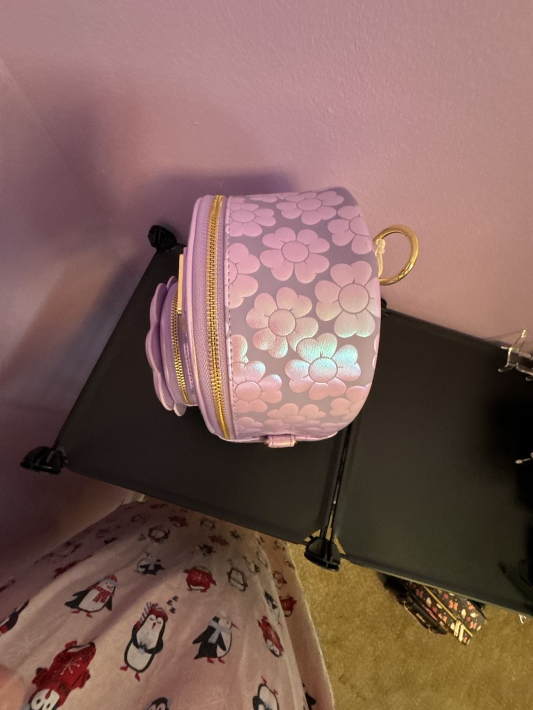 Loungefly Disney Bambi Iridescent Floral Convertible Mini Backpack 9