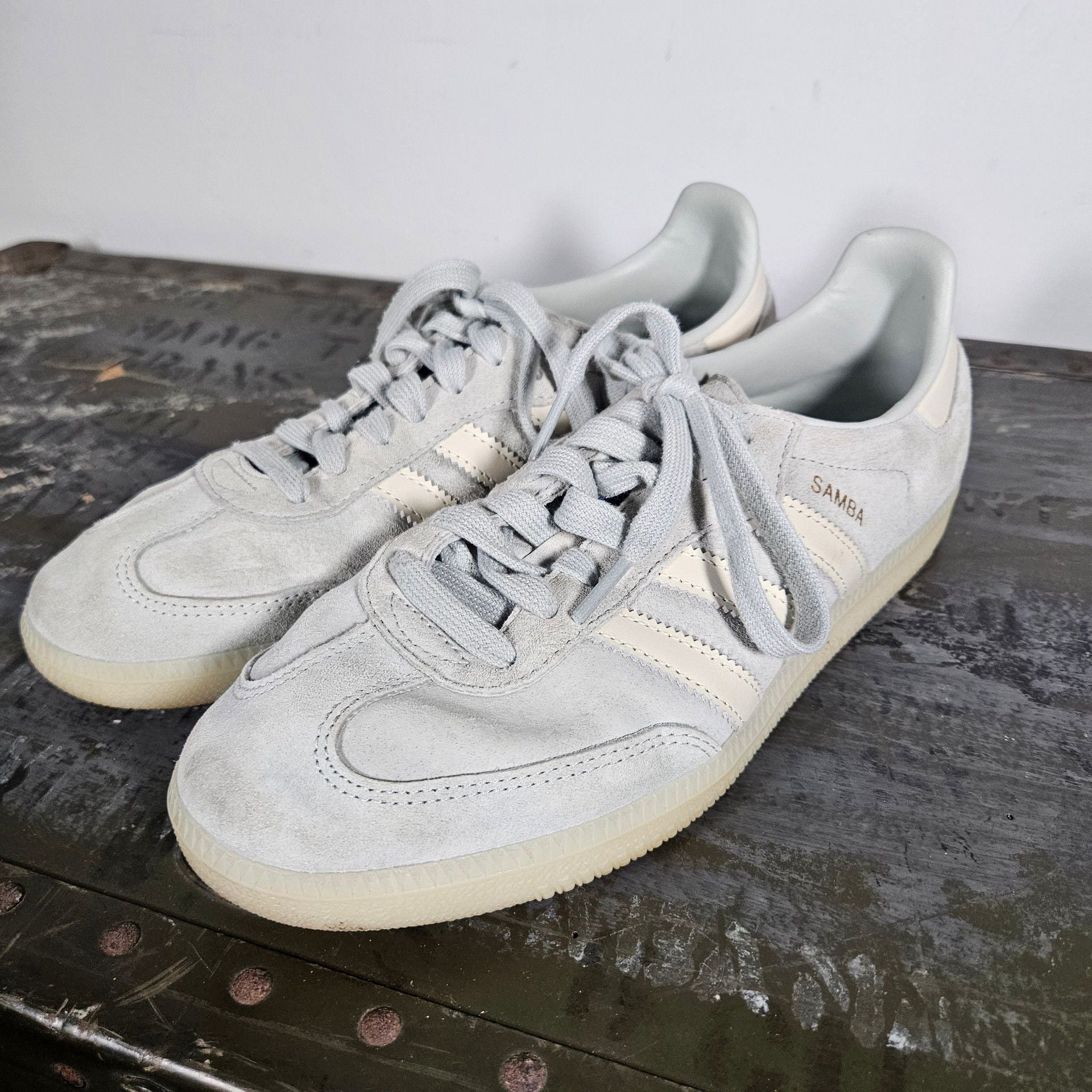 Adidas Samba Grey Blue Suede Sneakers 2