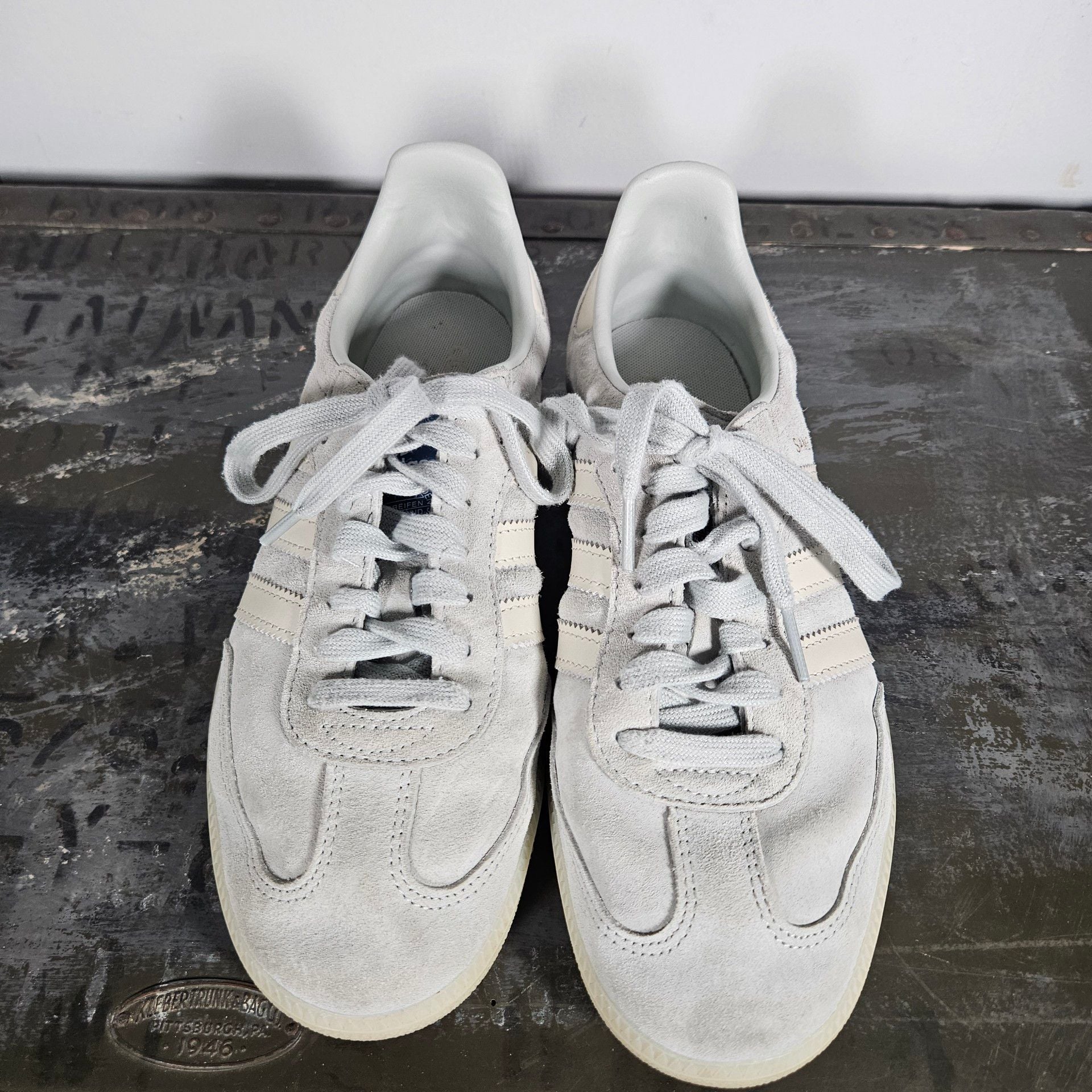 Adidas Samba Grey Blue Suede Sneakers 3