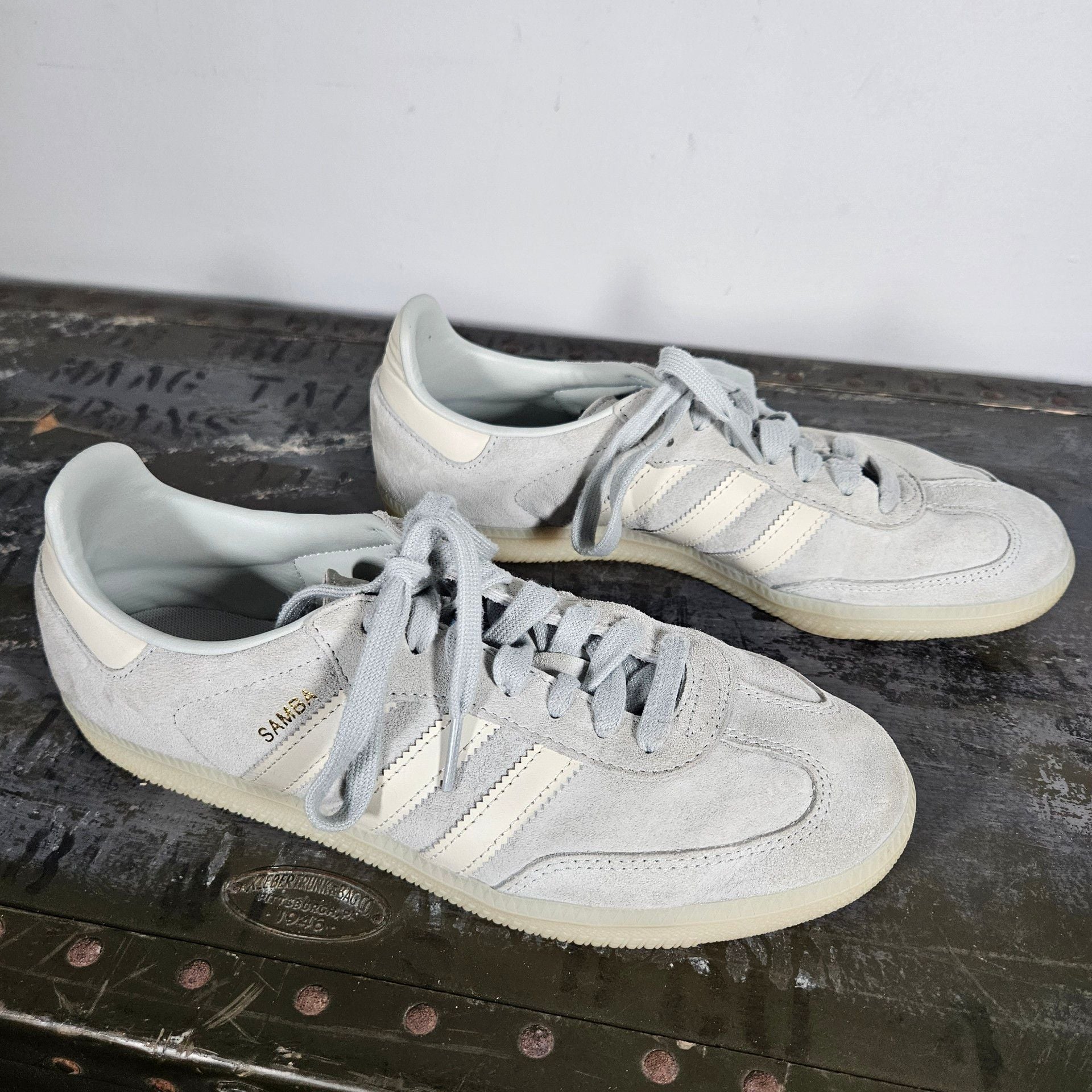 Adidas Samba Grey Blue Suede Sneakers 4