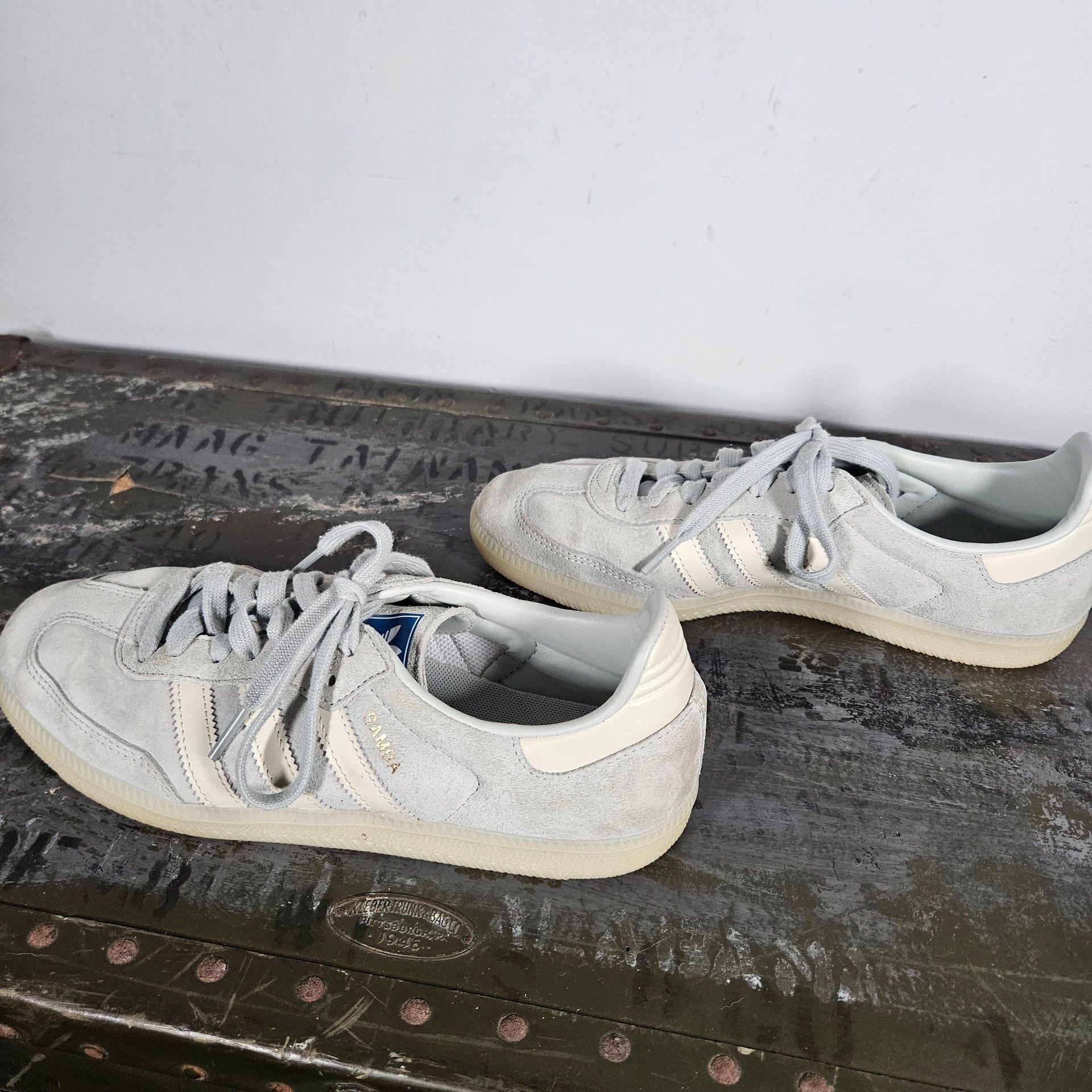 Adidas Samba Grey Blue Suede Sneakers 5