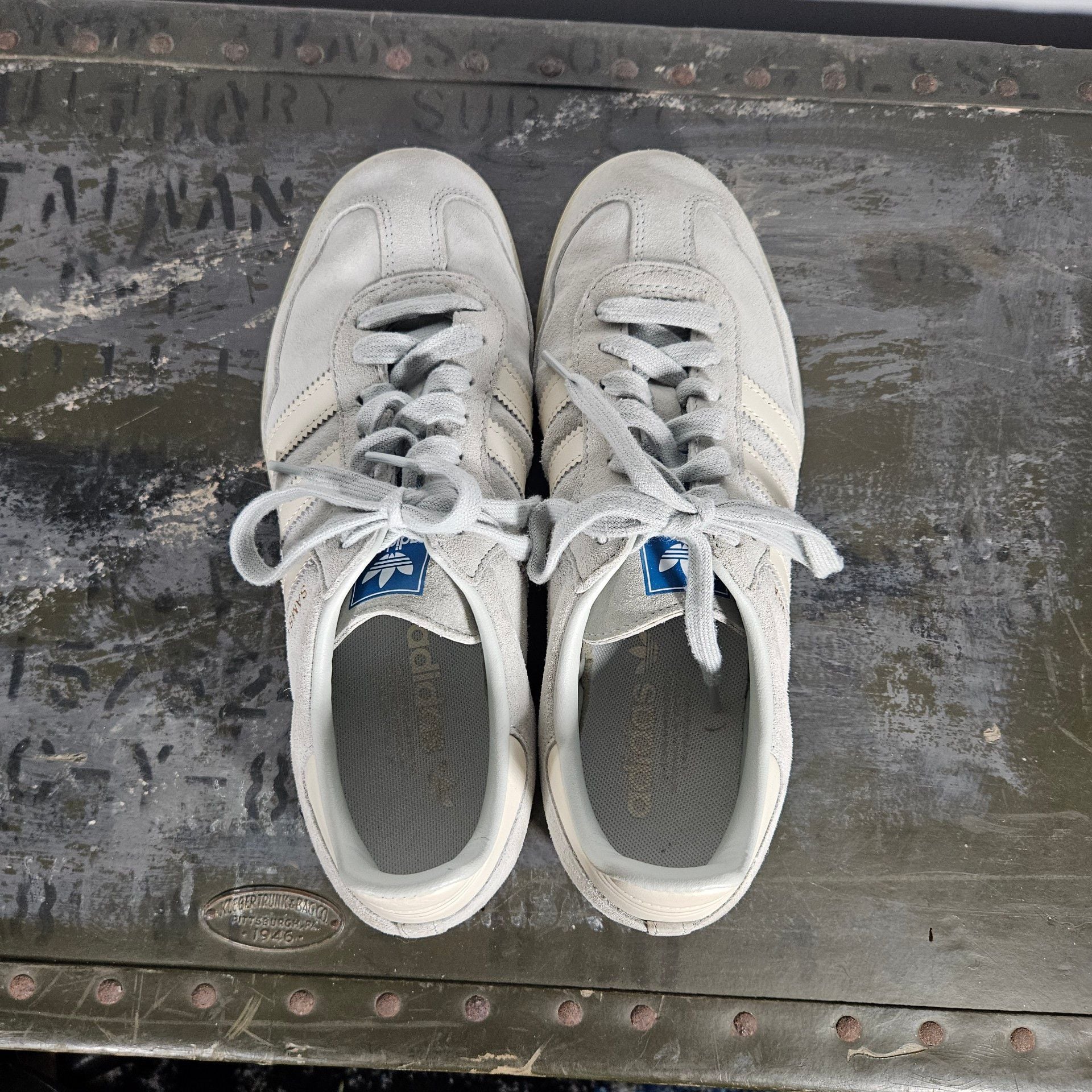 Adidas Samba Grey Blue Suede Sneakers 9