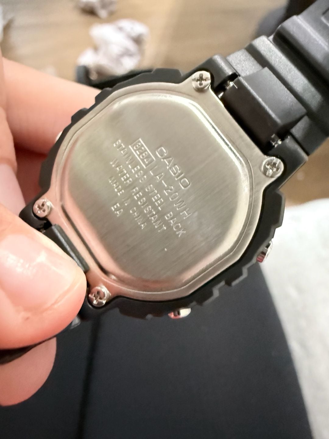 Casio LA-20WH Digital Watch Black Resin 3