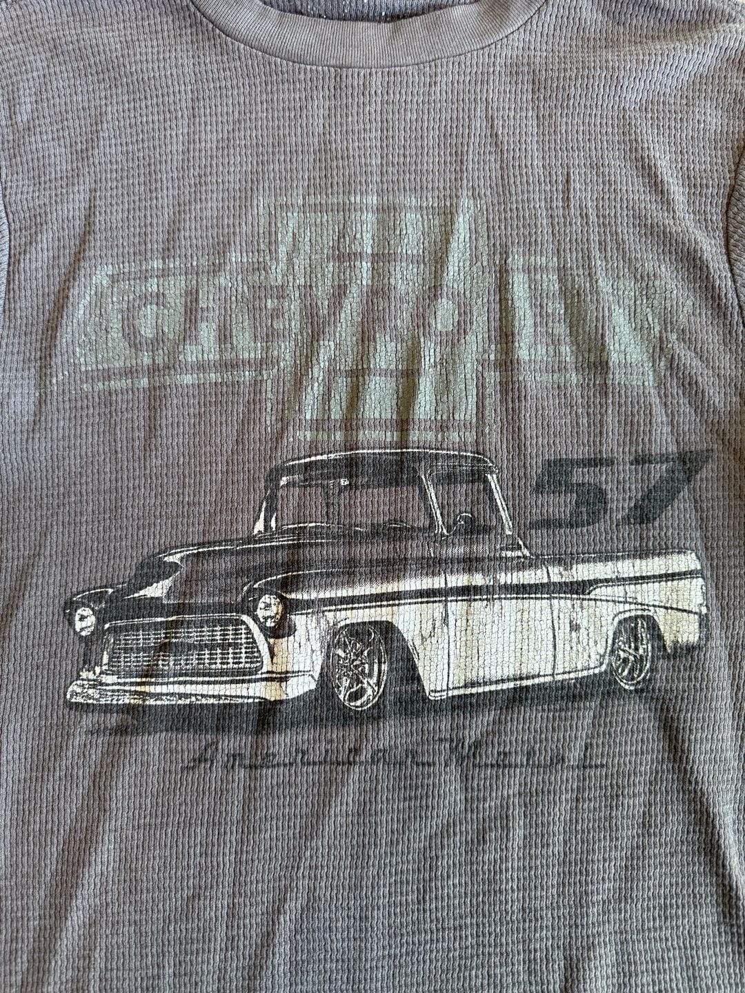 Chevrolet 57 Truck Thermal Long Sleeve Shirt Grey 3