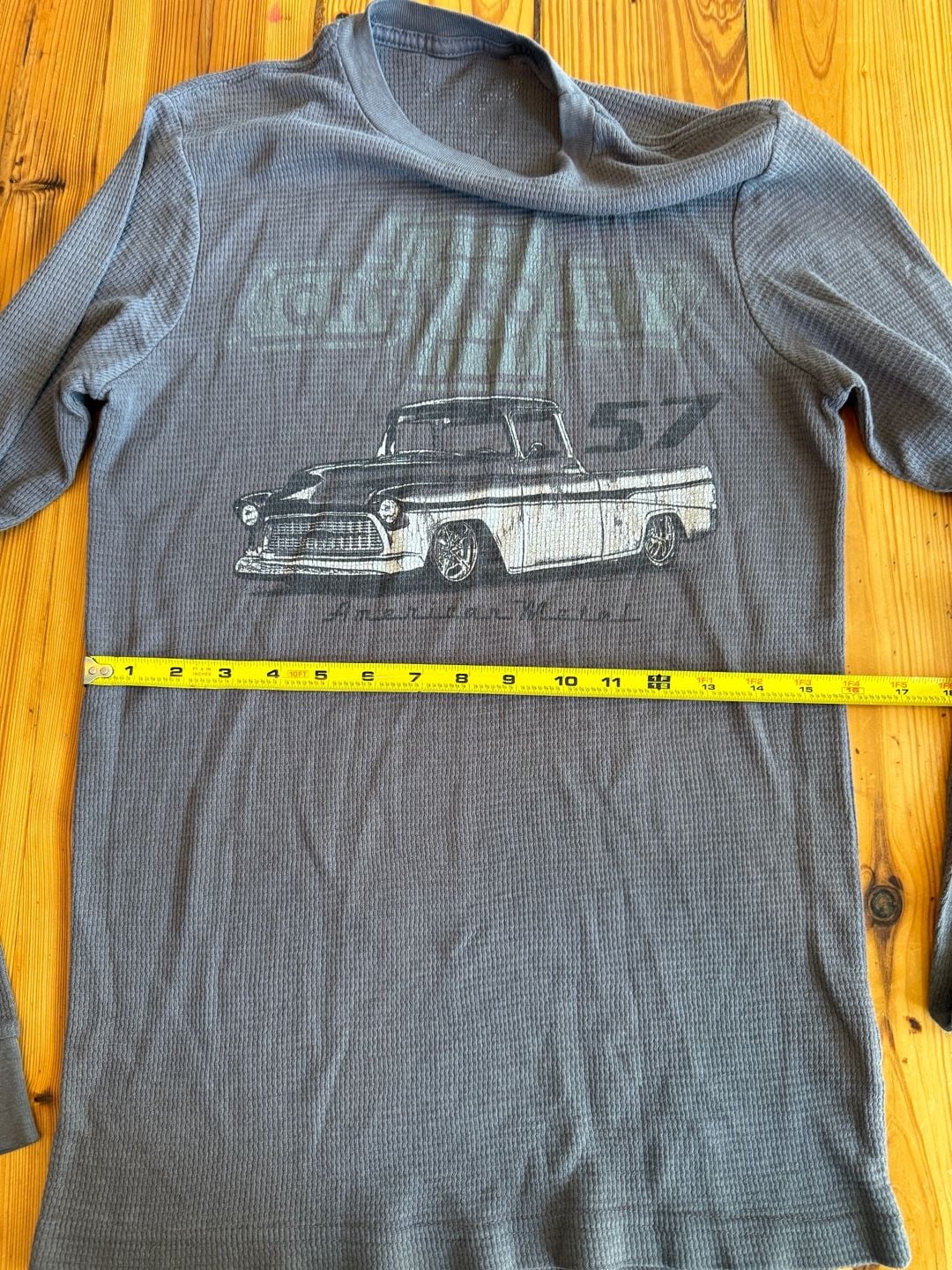 Chevrolet 57 Truck Thermal Long Sleeve Shirt Grey 7