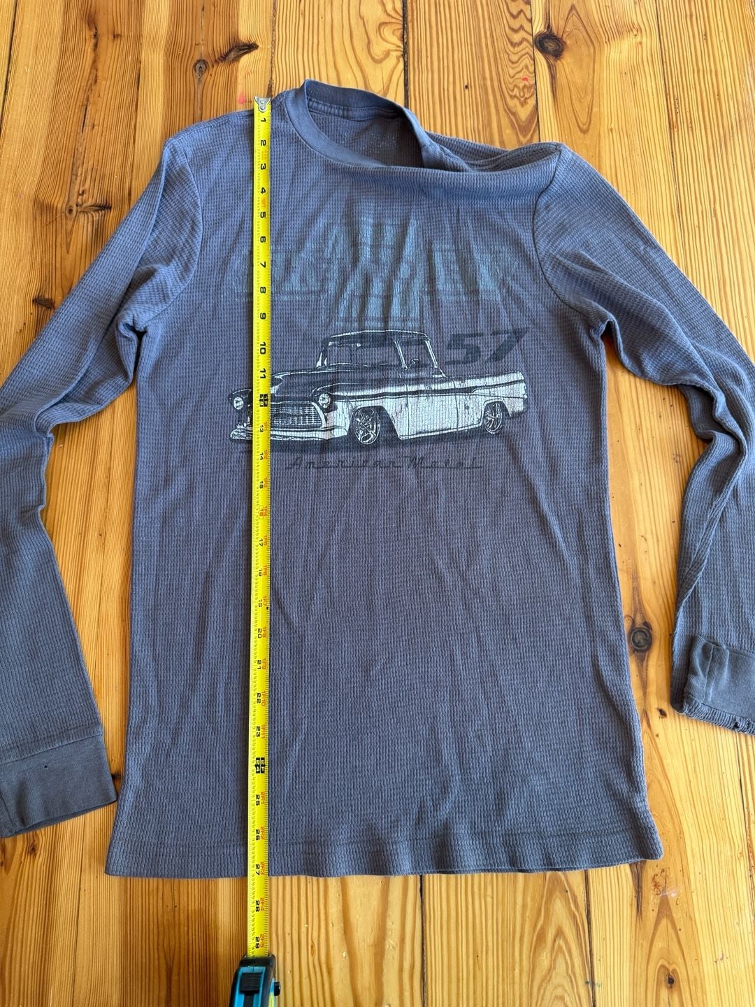 Chevrolet 57 Truck Thermal Long Sleeve Shirt Grey 8