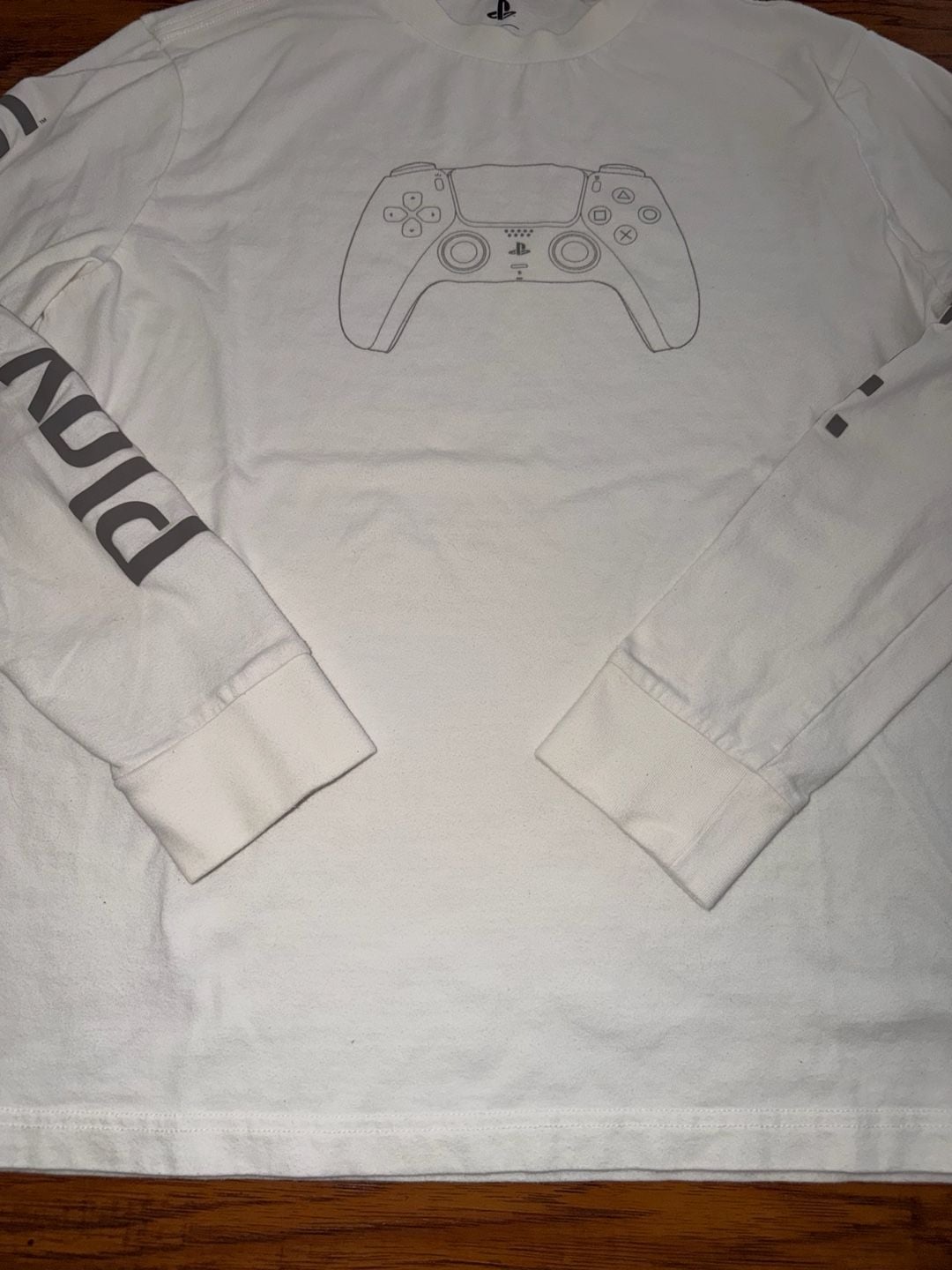 PlayStation DualSense Controller Long Sleeve T-Shirt White 3