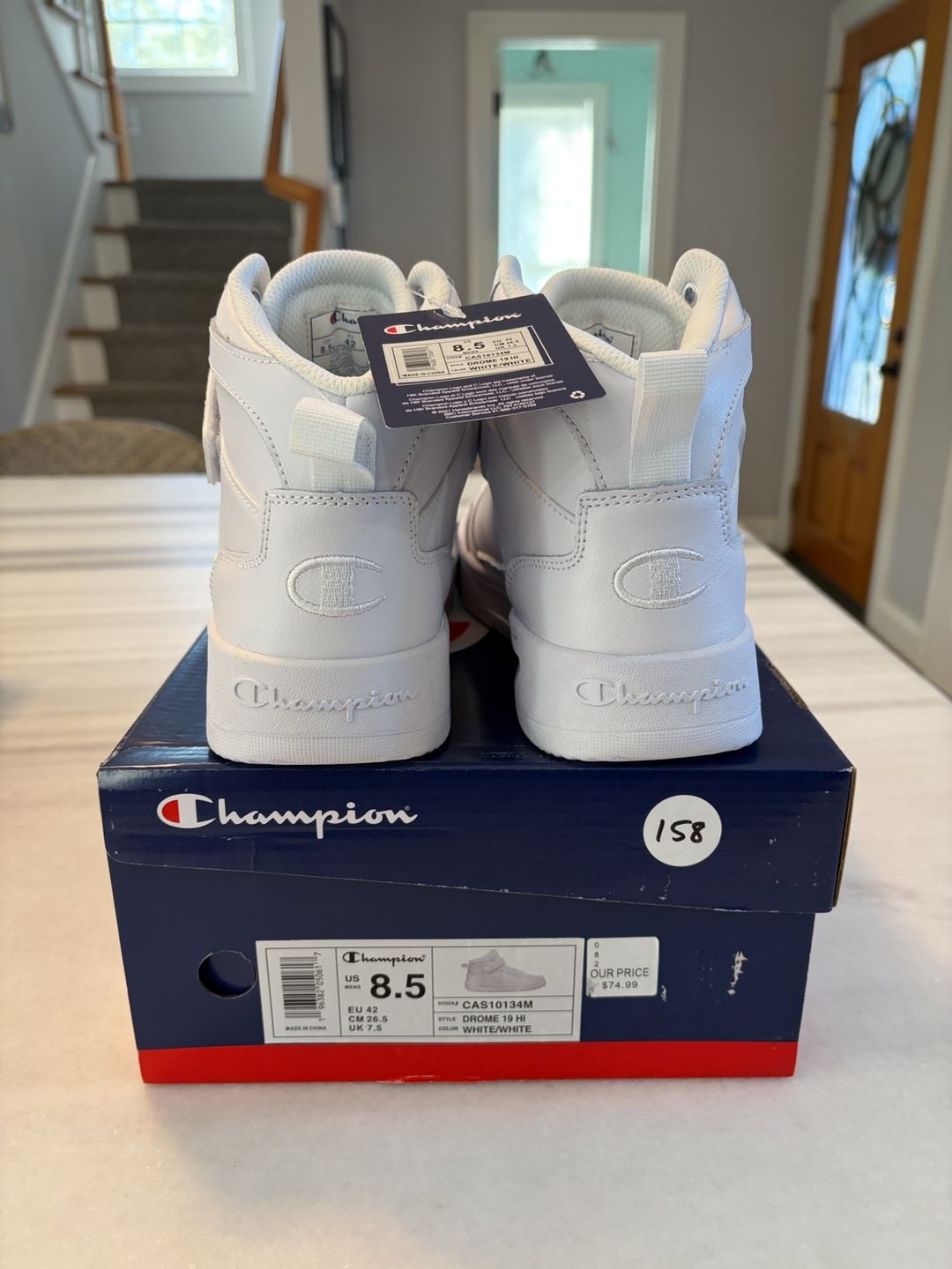 Champion Drome 19 Hi Size 8.5 White High Top Sneakers Shoes 7