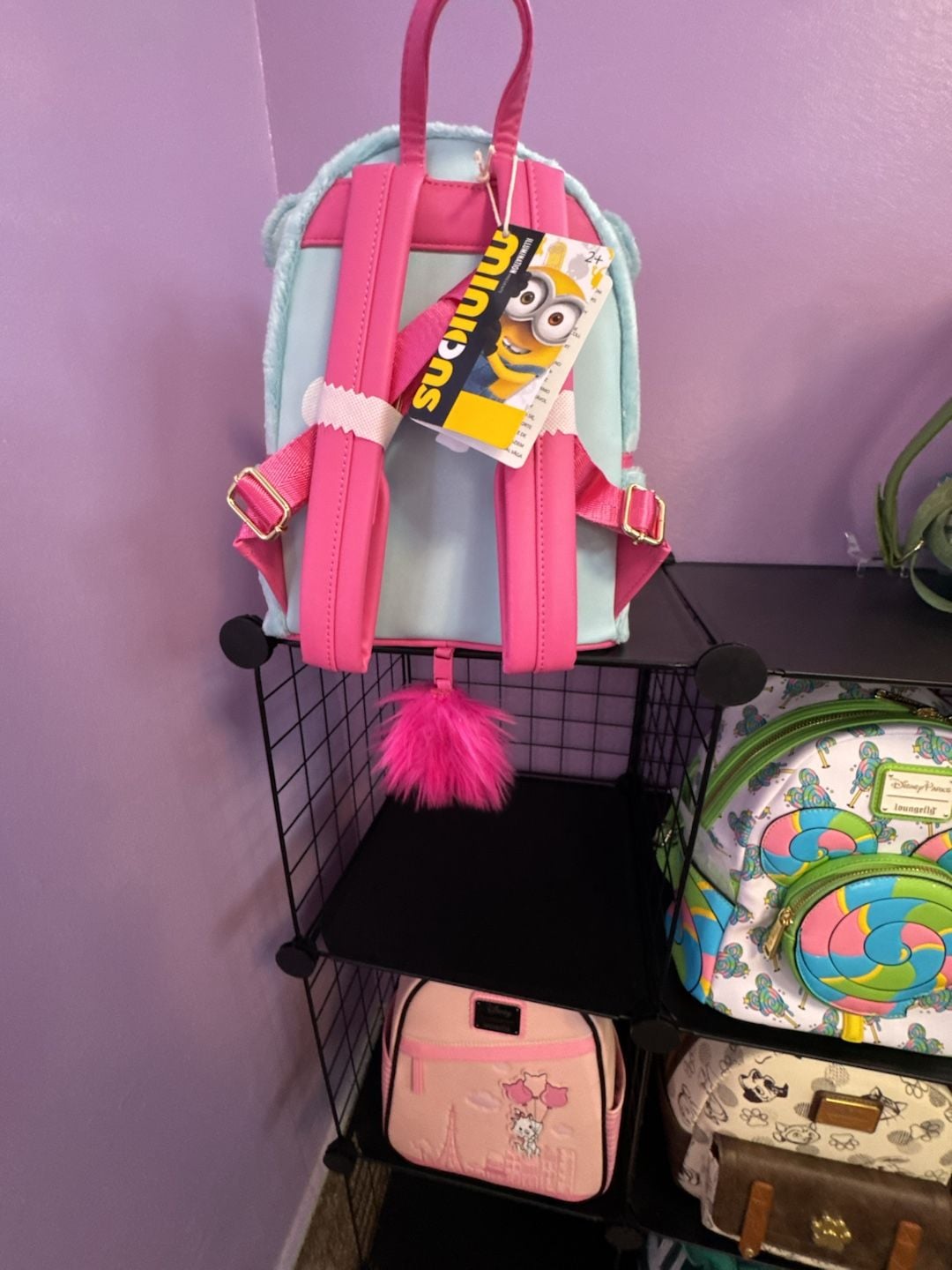 Loungefly Minions Fluffy Unicorn Costume Plush Mini Backpack 7