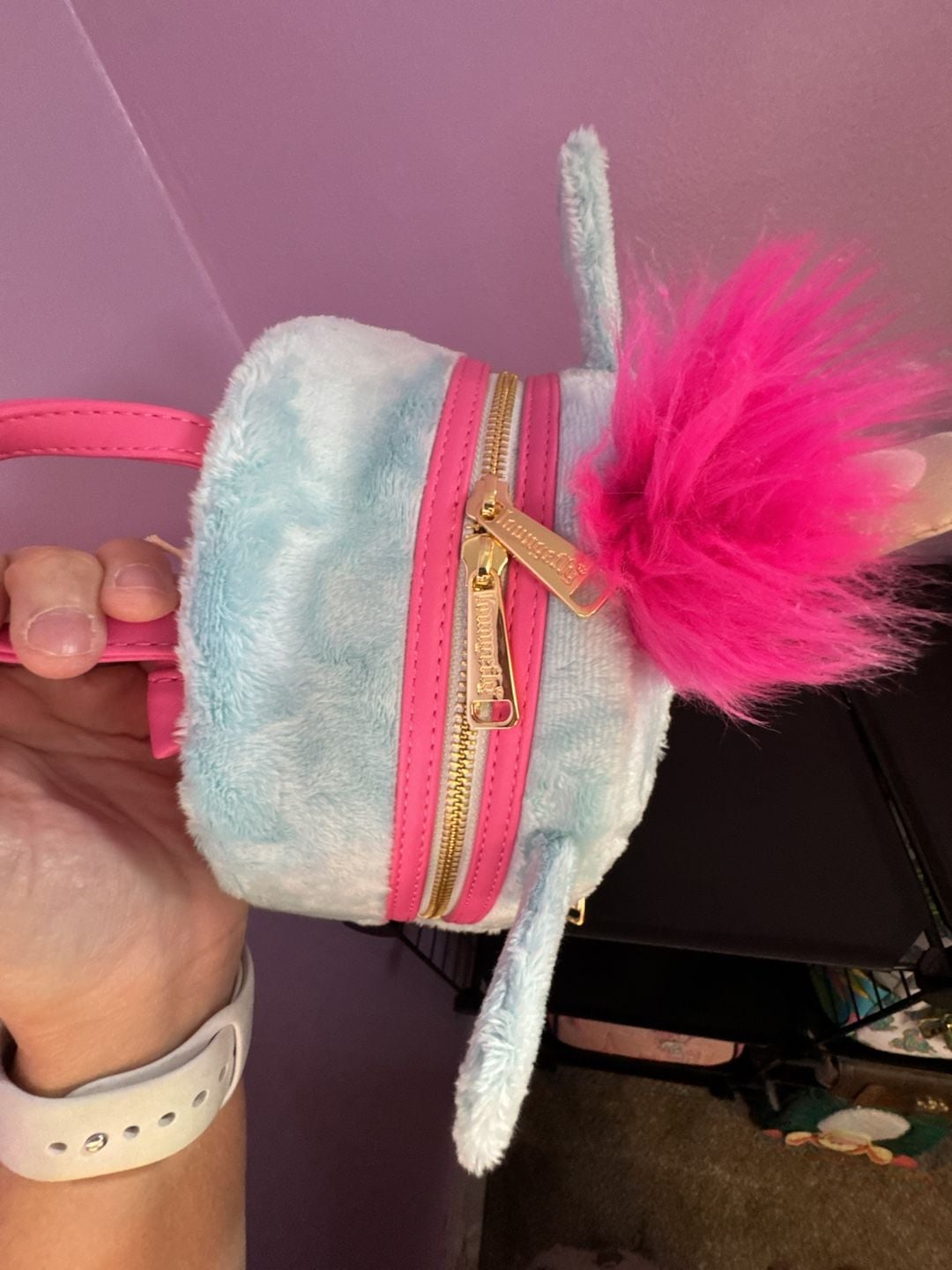 Loungefly Minions Fluffy Unicorn Costume Plush Mini Backpack 9