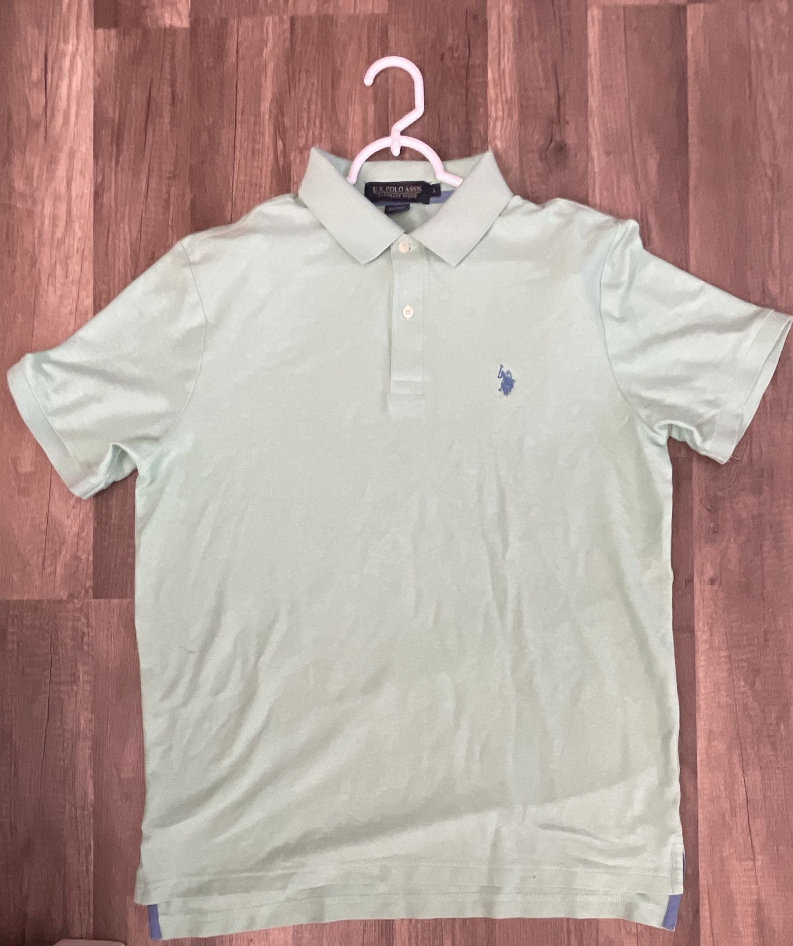 U.S. Polo Assn. Ultimate Pique Polo Size L Mint Green Short Sleeve Shirt 2