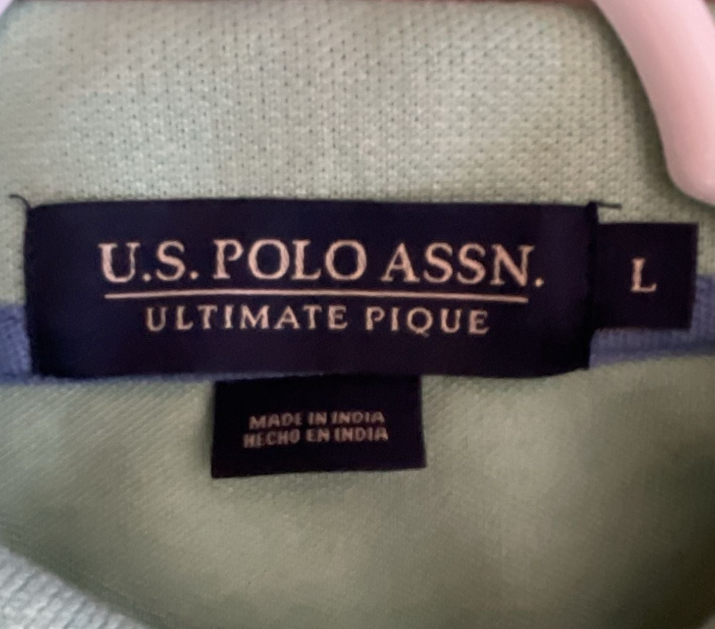 U.S. Polo Assn. Ultimate Pique Polo Size L Mint Green Short Sleeve Shirt 3