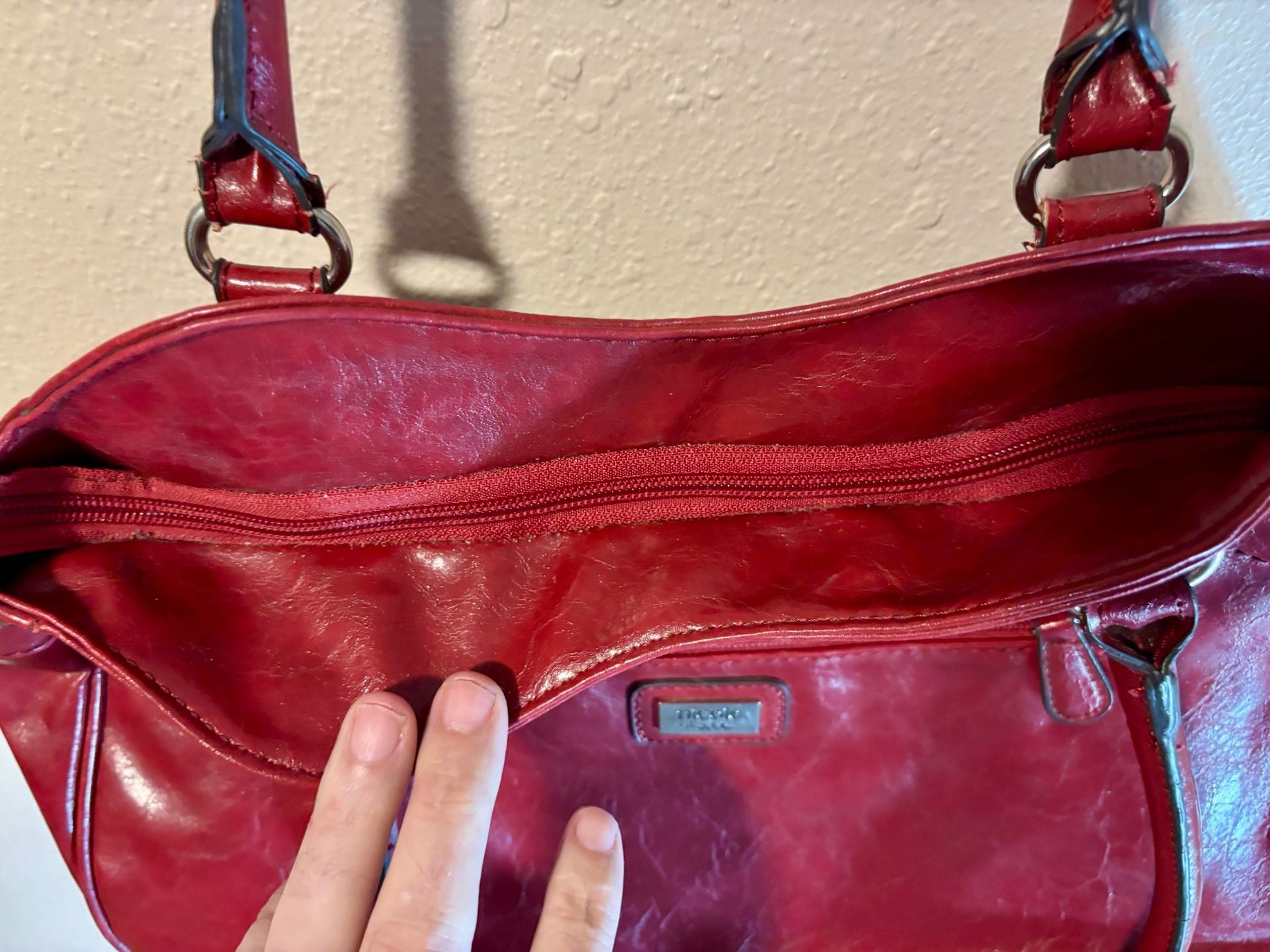 Nicole by Nicole Miller Red Handbag Shoulder Bag 5