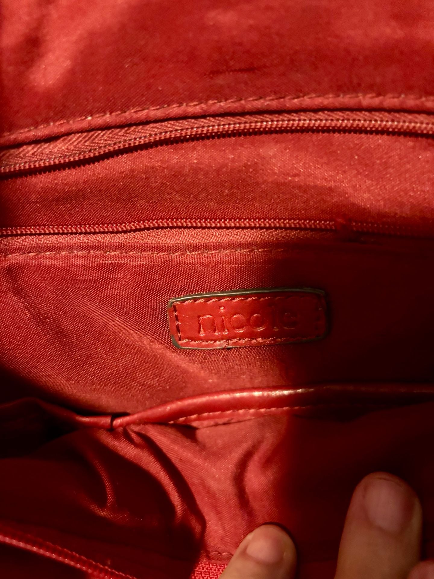 Nicole by Nicole Miller Red Handbag Shoulder Bag 9