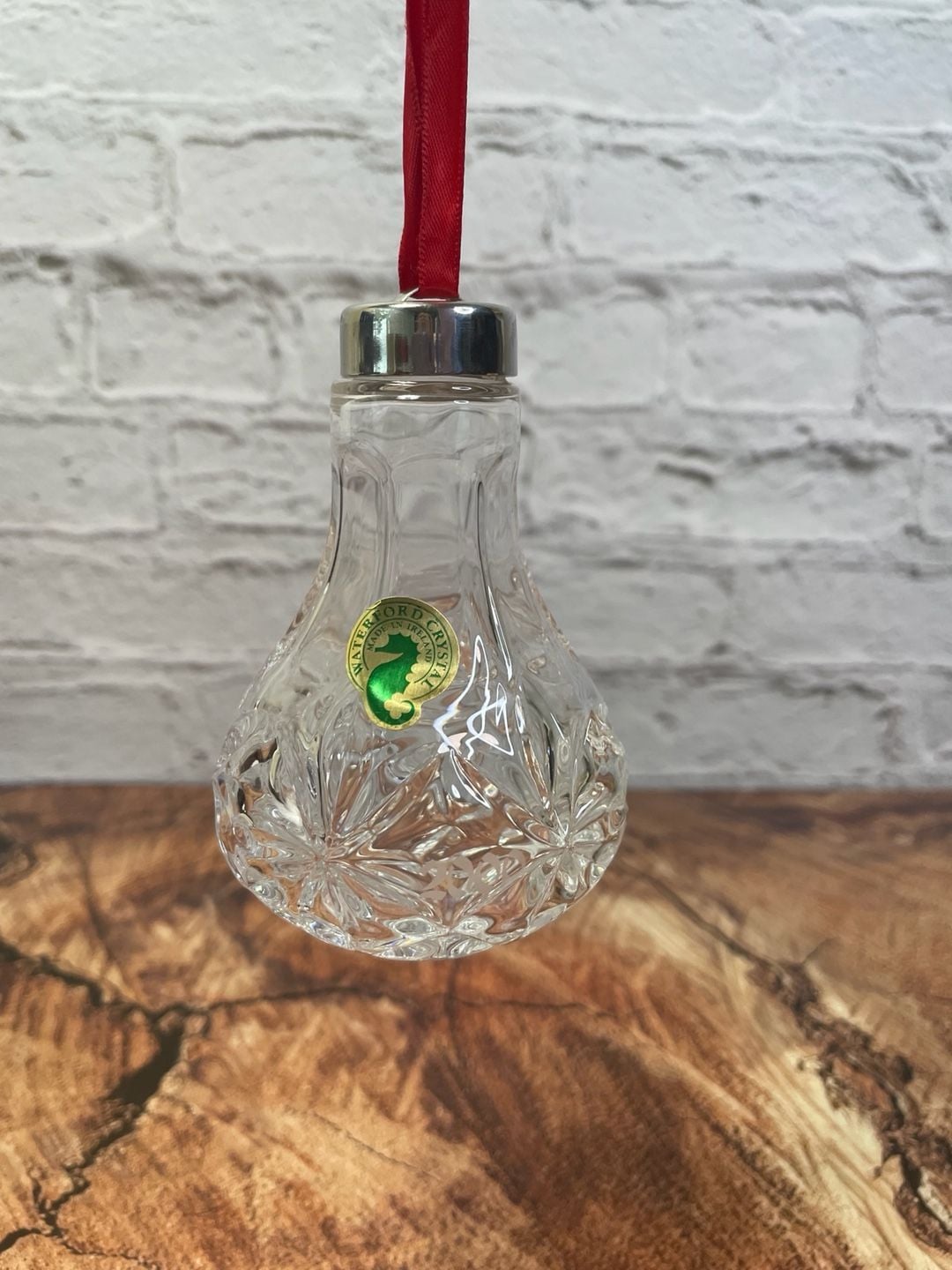Waterford Crystal Light Bulb Ornament Clear Cut Glass 1