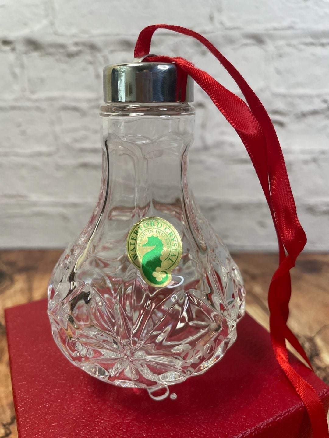 Waterford Crystal Light Bulb Ornament Clear Cut Glass 4