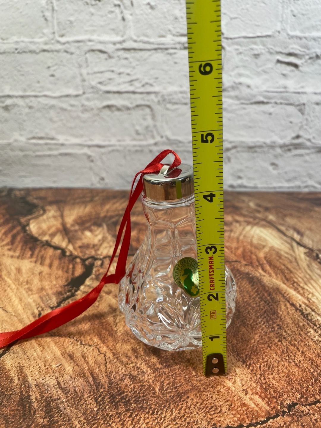 Waterford Crystal Light Bulb Ornament Clear Cut Glass 5