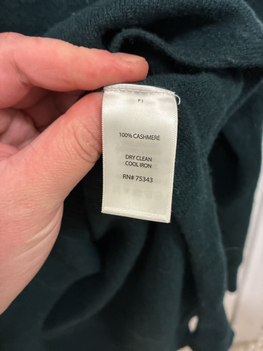 St. Tropez West Cashmere Turtleneck Sweater Size L Green 4
