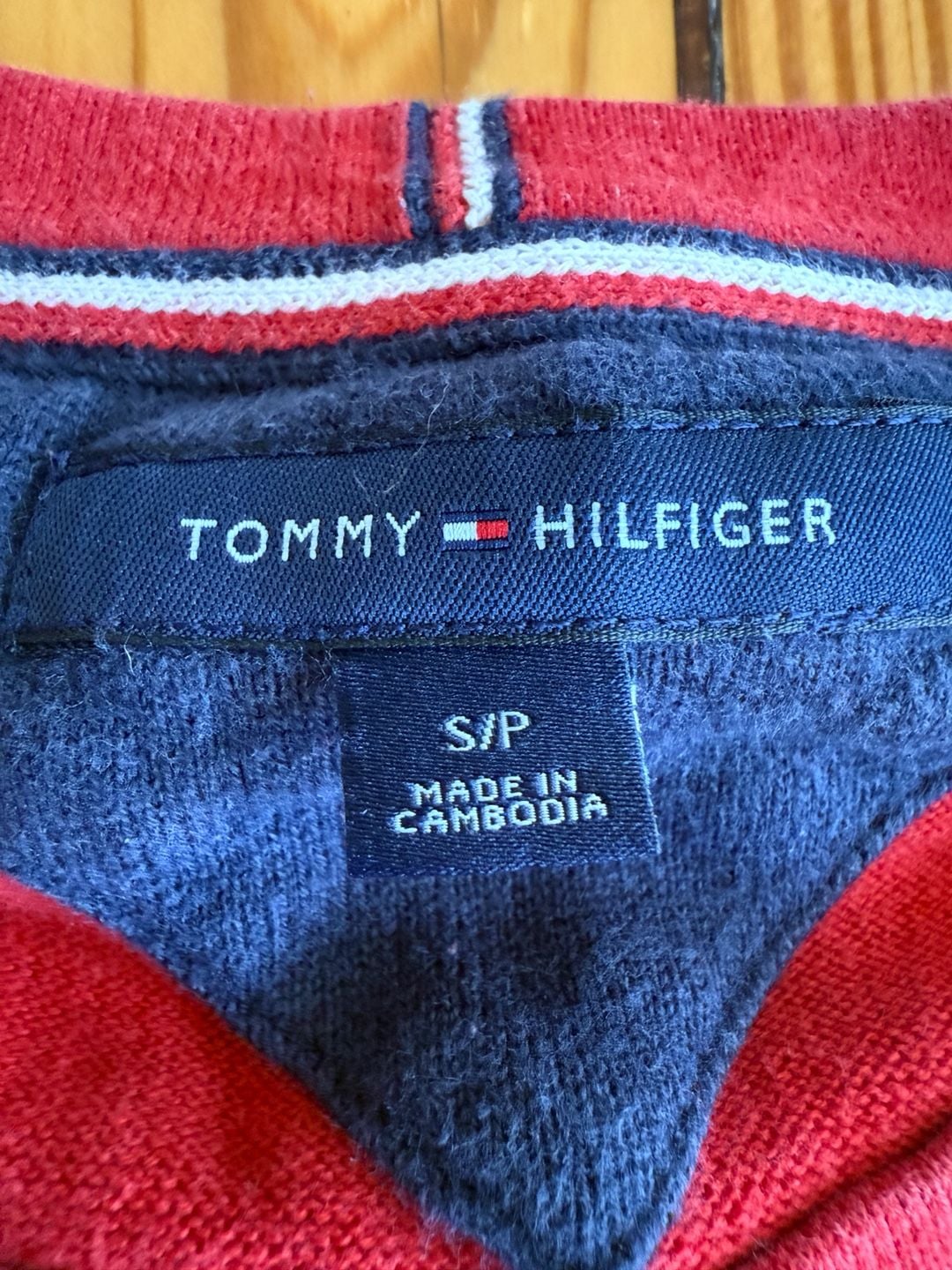 Tommy Hilfiger Crewneck Striped Sweater Size S Red Blue 4