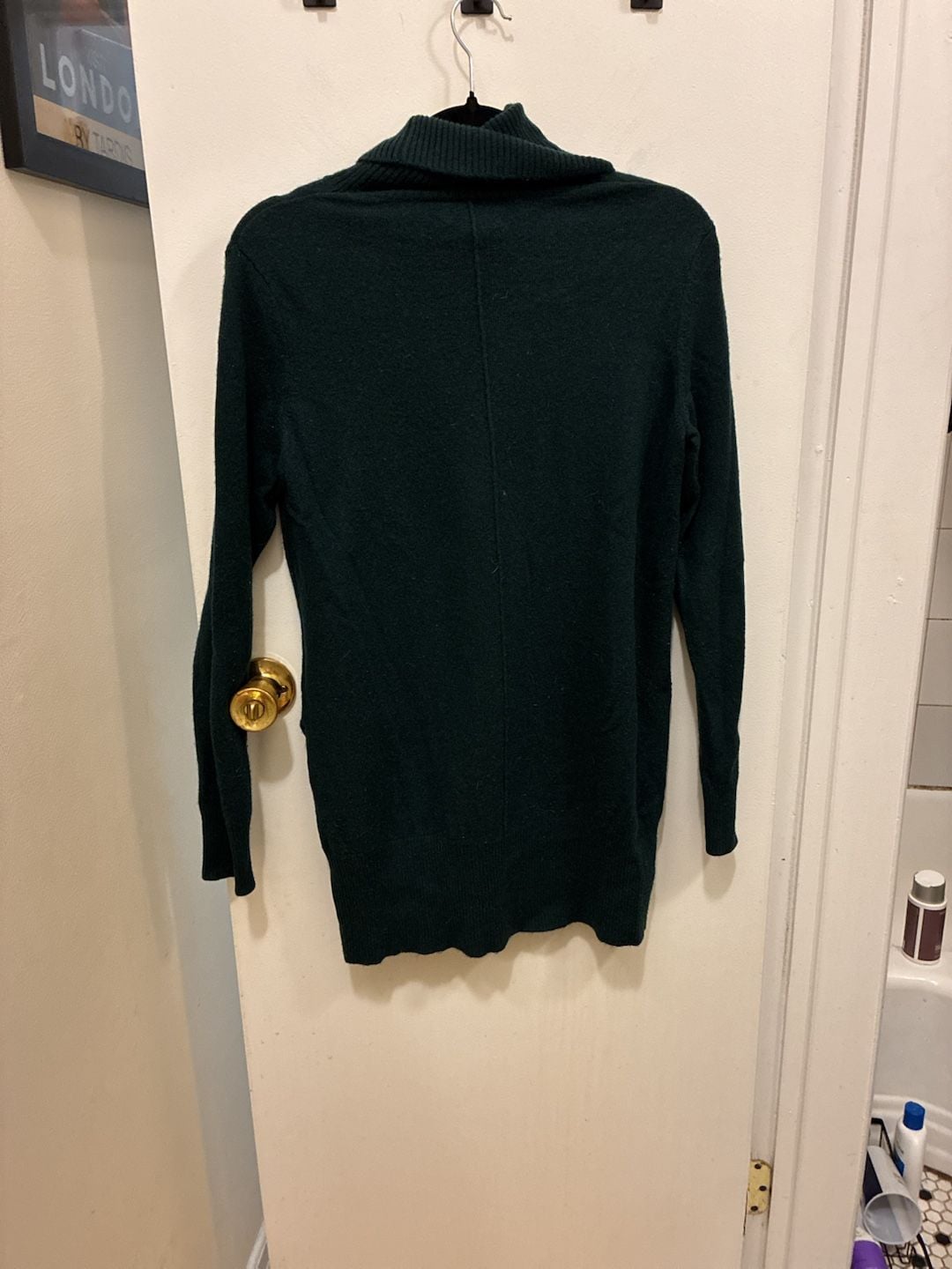 St. Tropez West Cashmere Turtleneck Sweater Size L Green 6