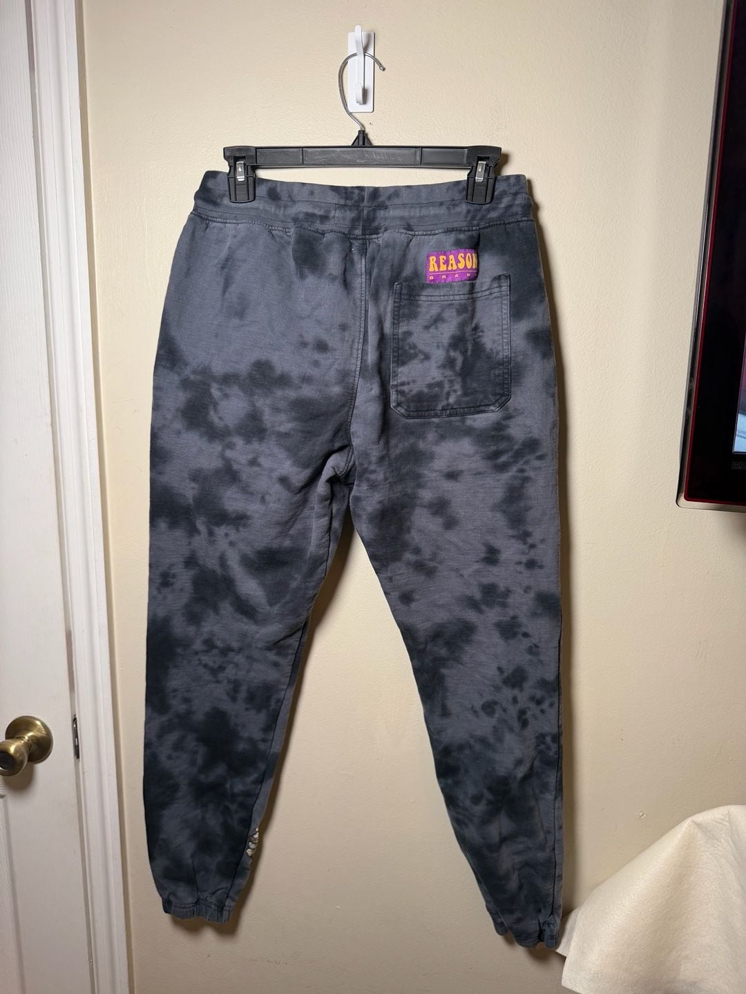 Reason Brand Cash Money Embroidered Tie Dye Jogger Sweatpants Size M 5