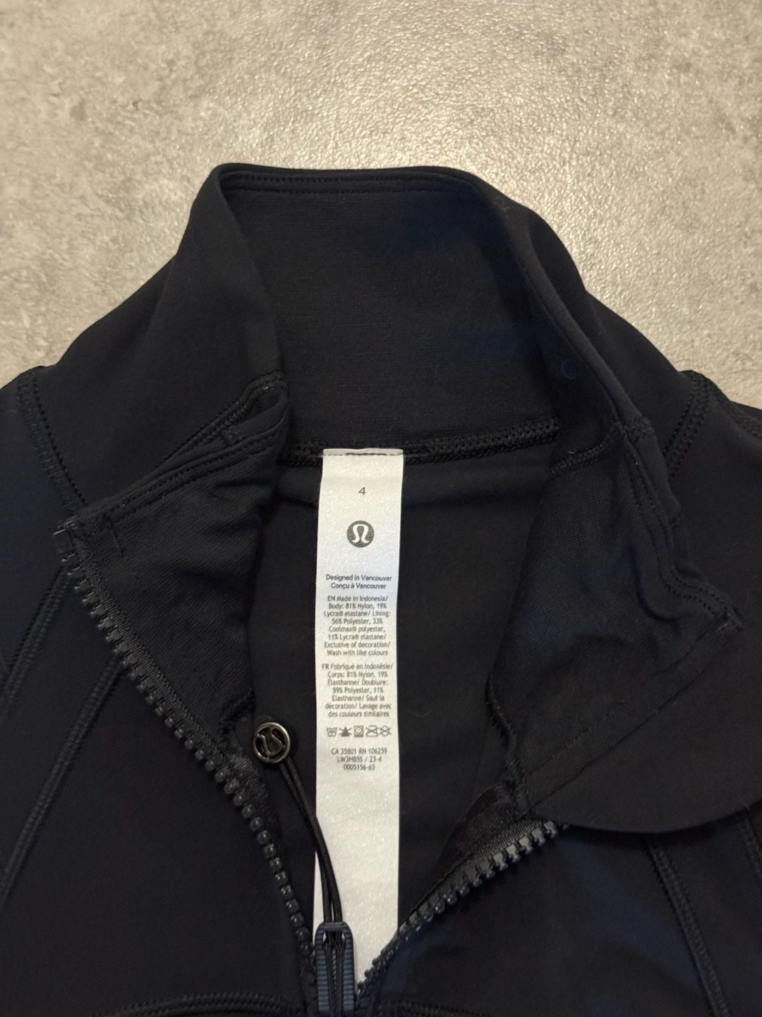 Lululemon Define Jacket Size 4 Black Full Zip Luon 3