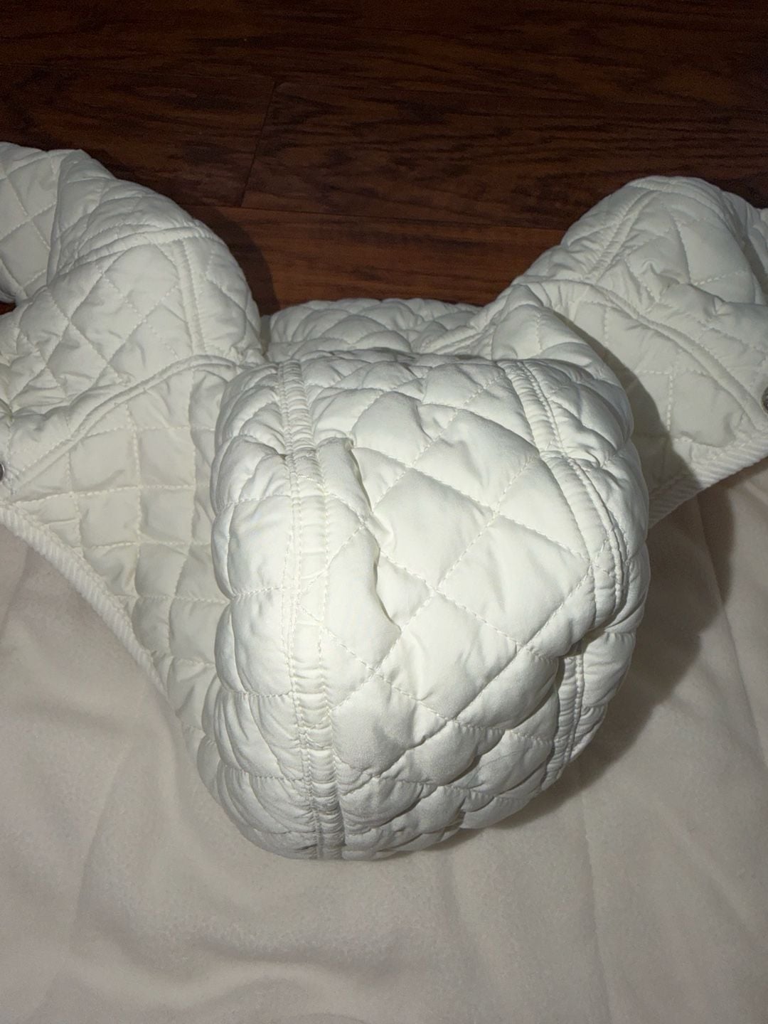 Ralph Lauren Quilted Bunting 9M White Snowsuit Hooded 6