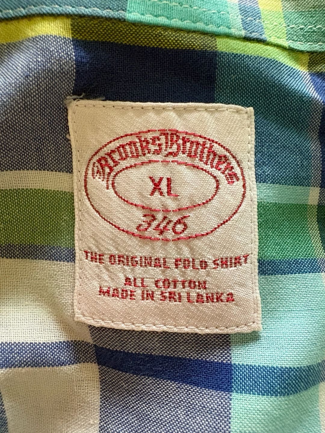 Men’s Brooks Brothers 346 Short Sleeve Plaid Shirt XL 4