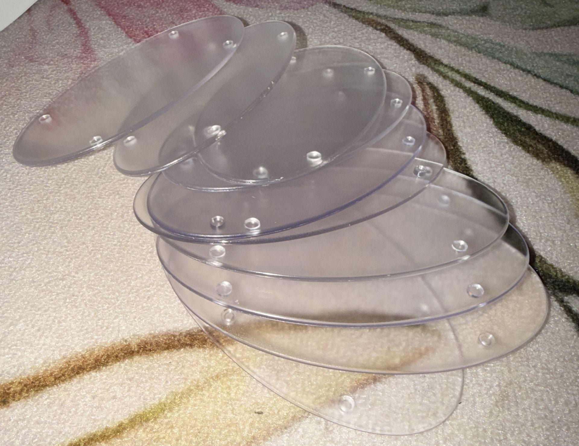 Clear Acrylic Oval Shower Soap Dish Tray Set of 10 4