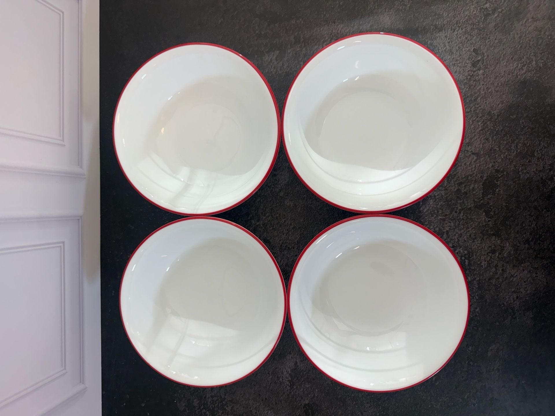 Corelle Vitrelle Bandhani Dinnerware Red White Paisley 7