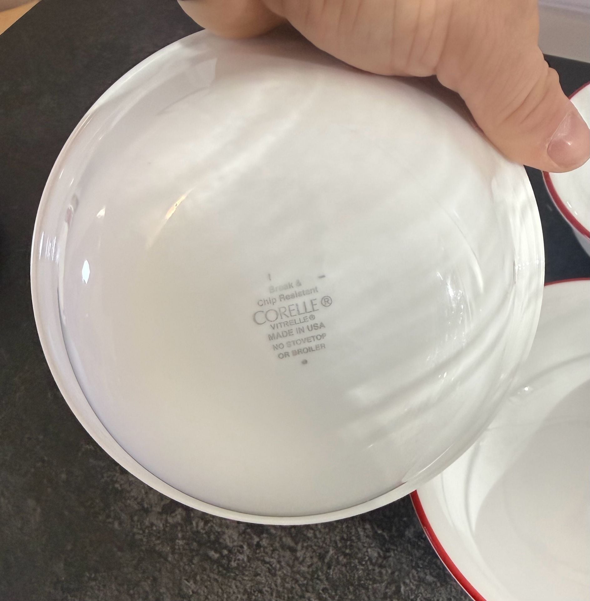 Corelle Vitrelle Bandhani Dinnerware Red White Paisley 8