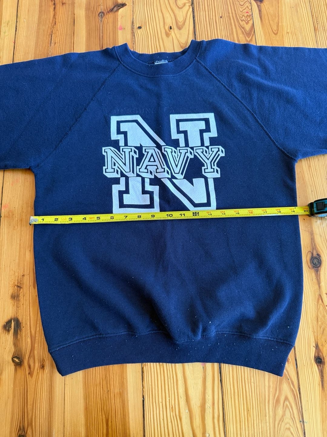 Soffe Sweats NAVY Crewneck Sweatshirt Size M Blue USA Vintage 7