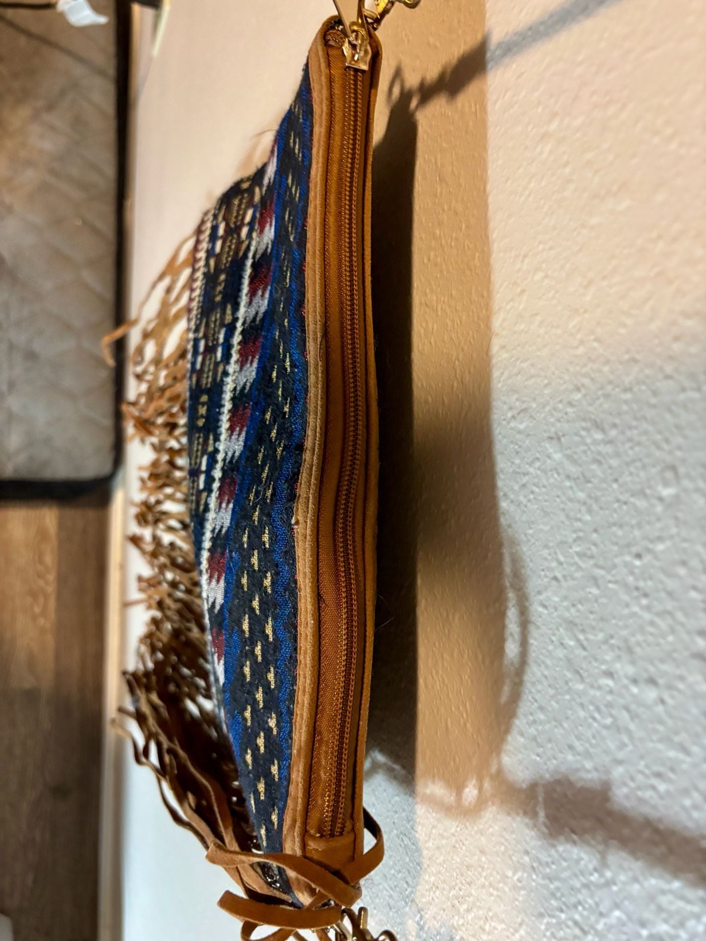 Boho Woven Aztec Pattern Fringe Crossbody Bag 6