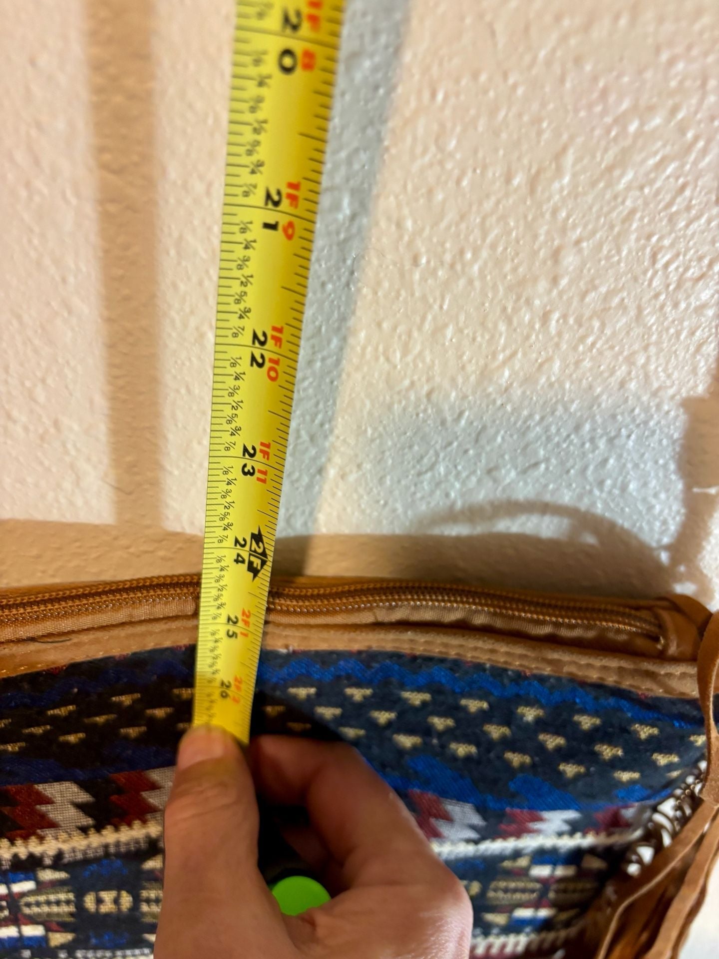 Boho Woven Aztec Pattern Fringe Crossbody Bag 8