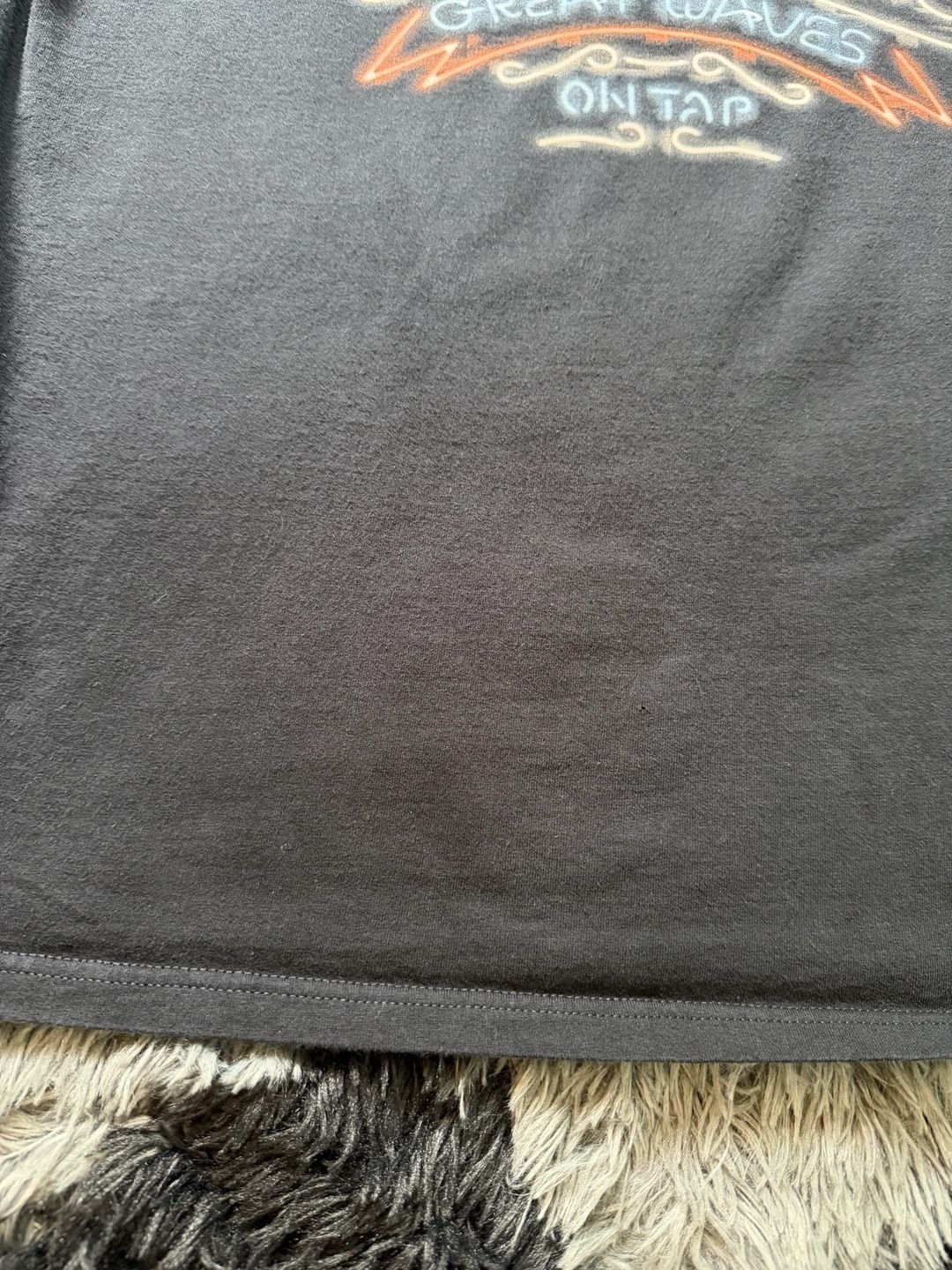 Billabong Great Waves On Tap T-Shirt Size L Black Neon Graphic 11