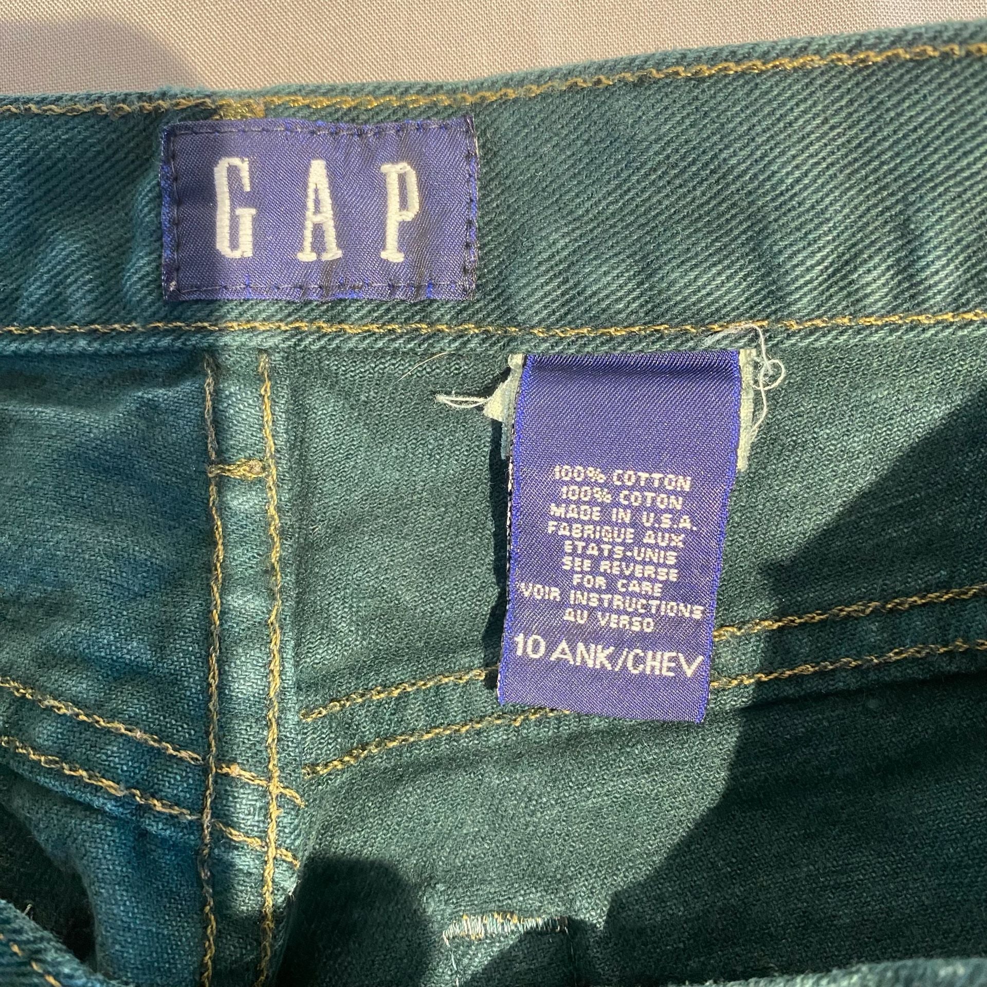 Gap Jeans Size 10 Green Cotton Vintage 90s Made In USA 3