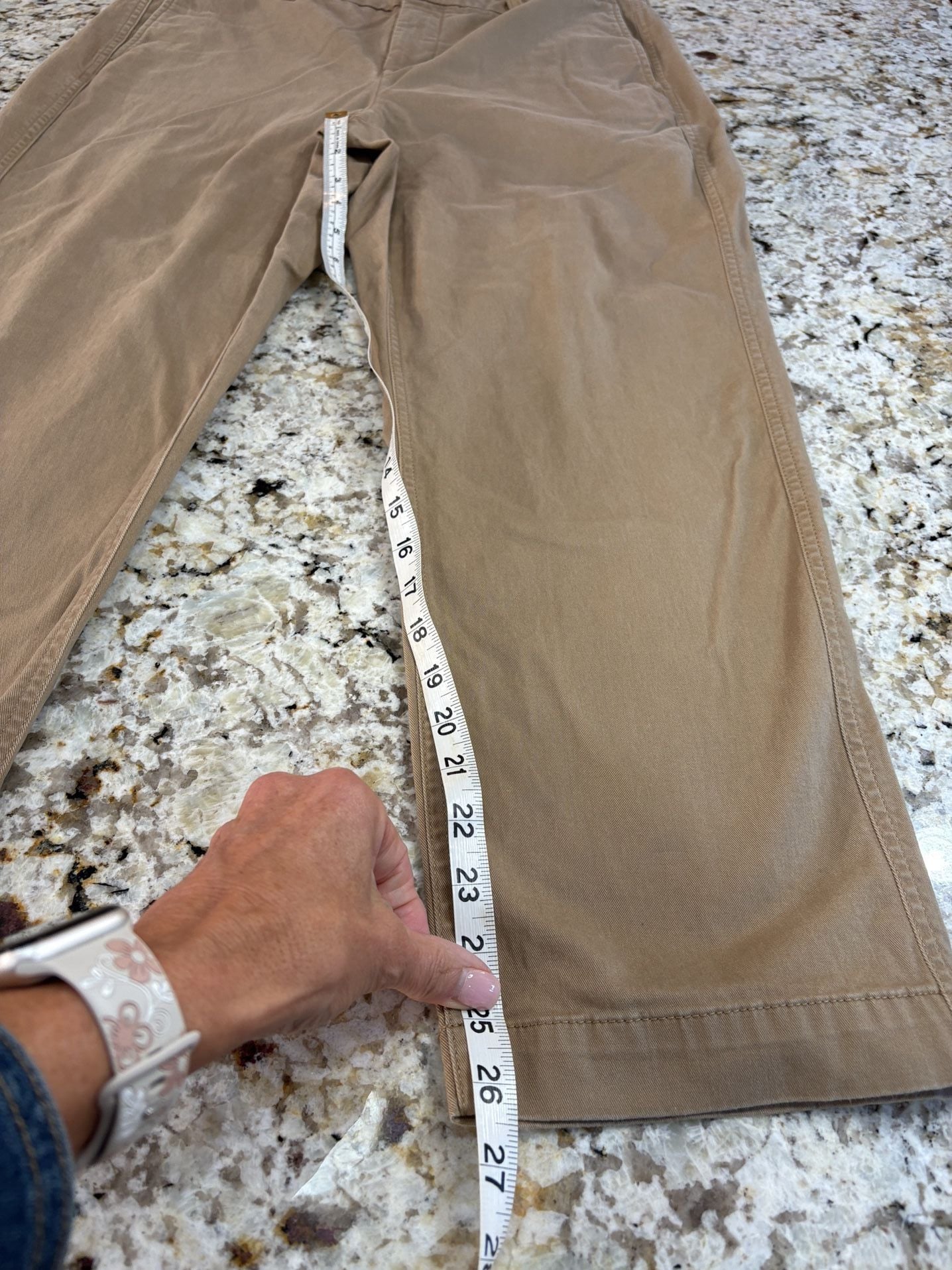 J.Crew High-Rise Girlfriend Chino Pants Size 14 Tan Cotton 3