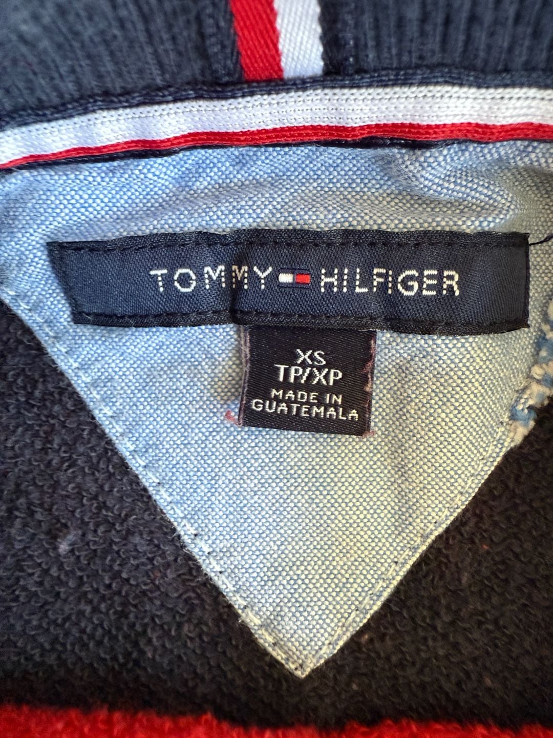 Tommy Hilfiger Crewneck Sweatshirt Size XS Red White Blue Colorblock 3