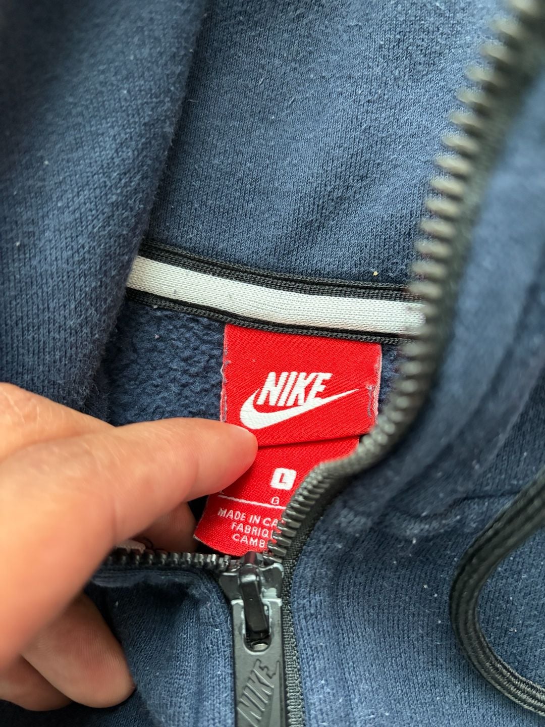 Nike Full Zip Hoodie Size L Blue 7
