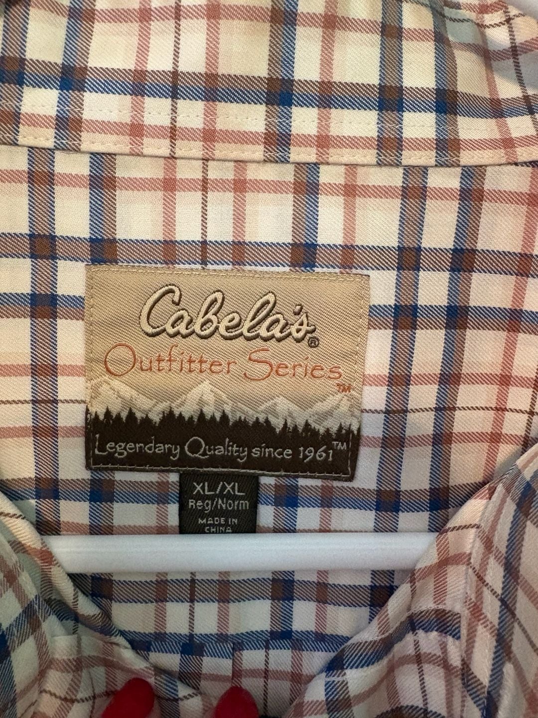 Men’s Cabela's Outfitter Series Size XL Plaid Shirt 3