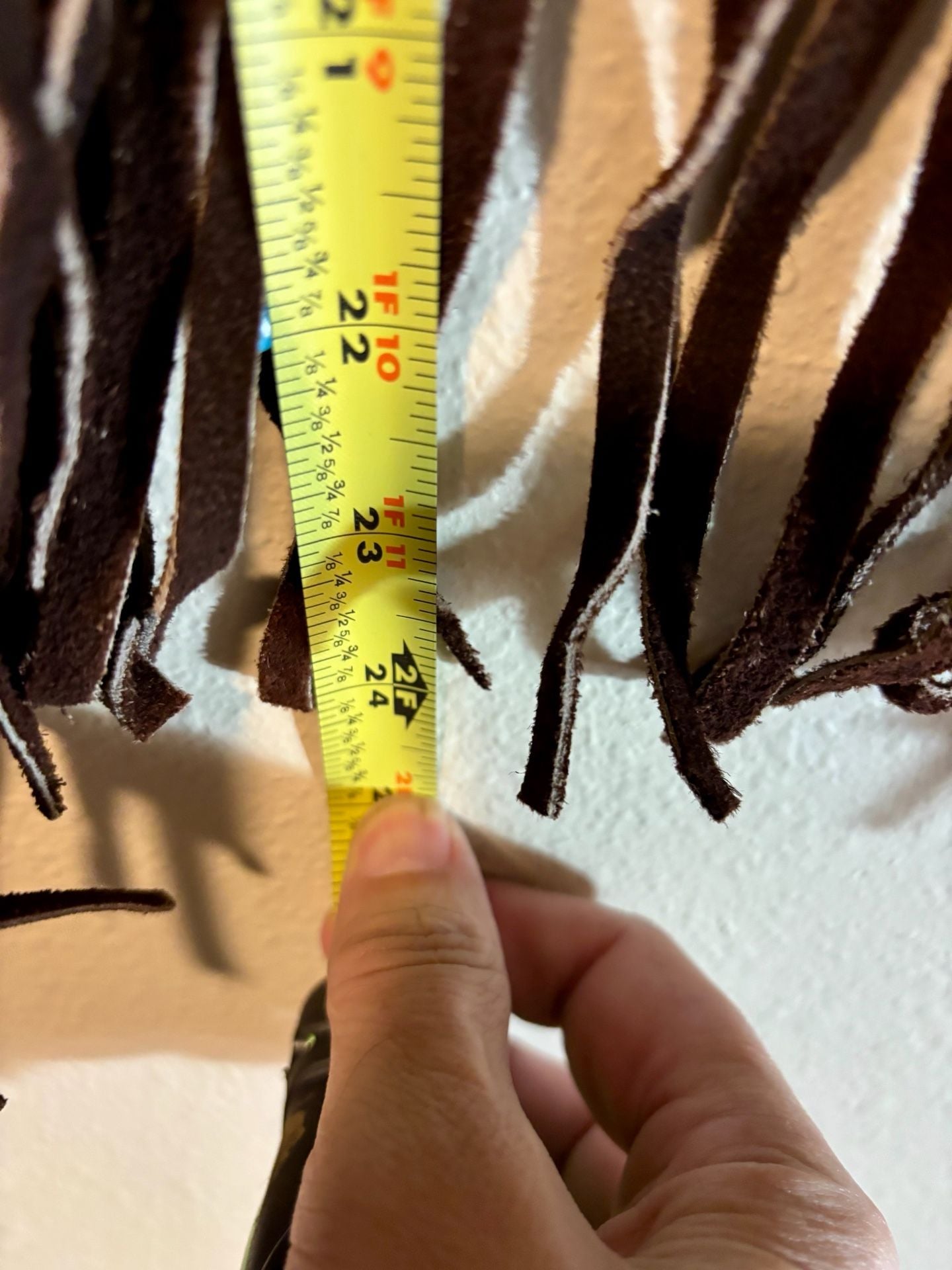 Vintage Brown Suede Leather Fringe Western Vest Beaded Boho 8