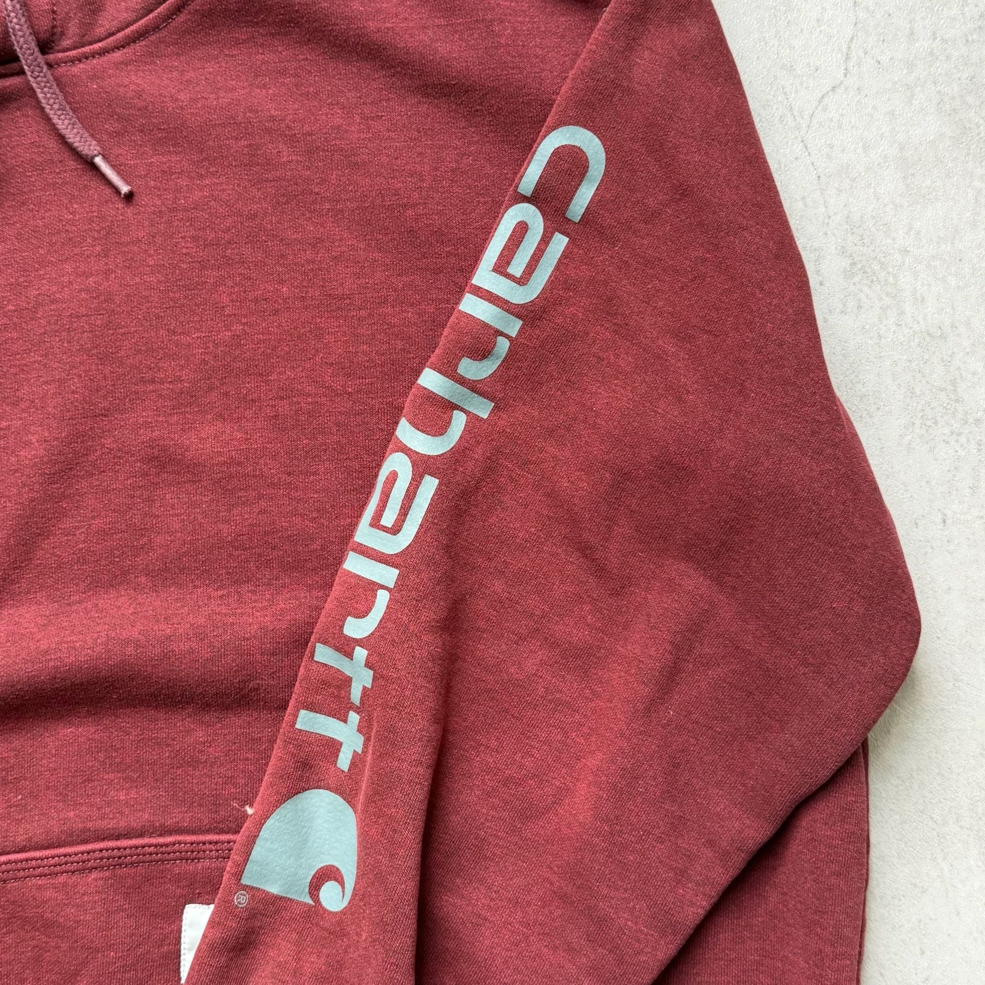 Carhartt Hoodie Size XL Burgundy Original Fit Sweatshirt 8