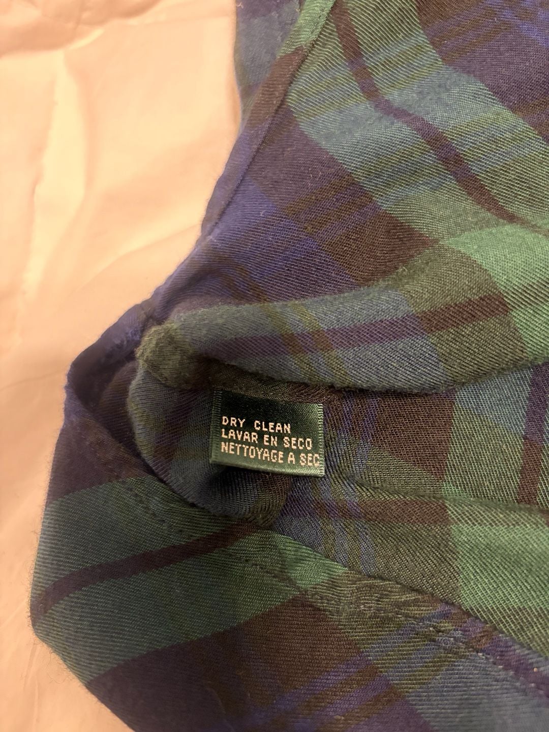 Lauren Ralph Lauren Plaid Button Down Shirt Size S Green Blue Rayon 4