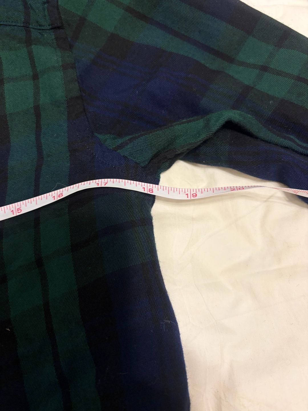 Lauren Ralph Lauren Plaid Button Down Shirt Size S Green Blue Rayon 6
