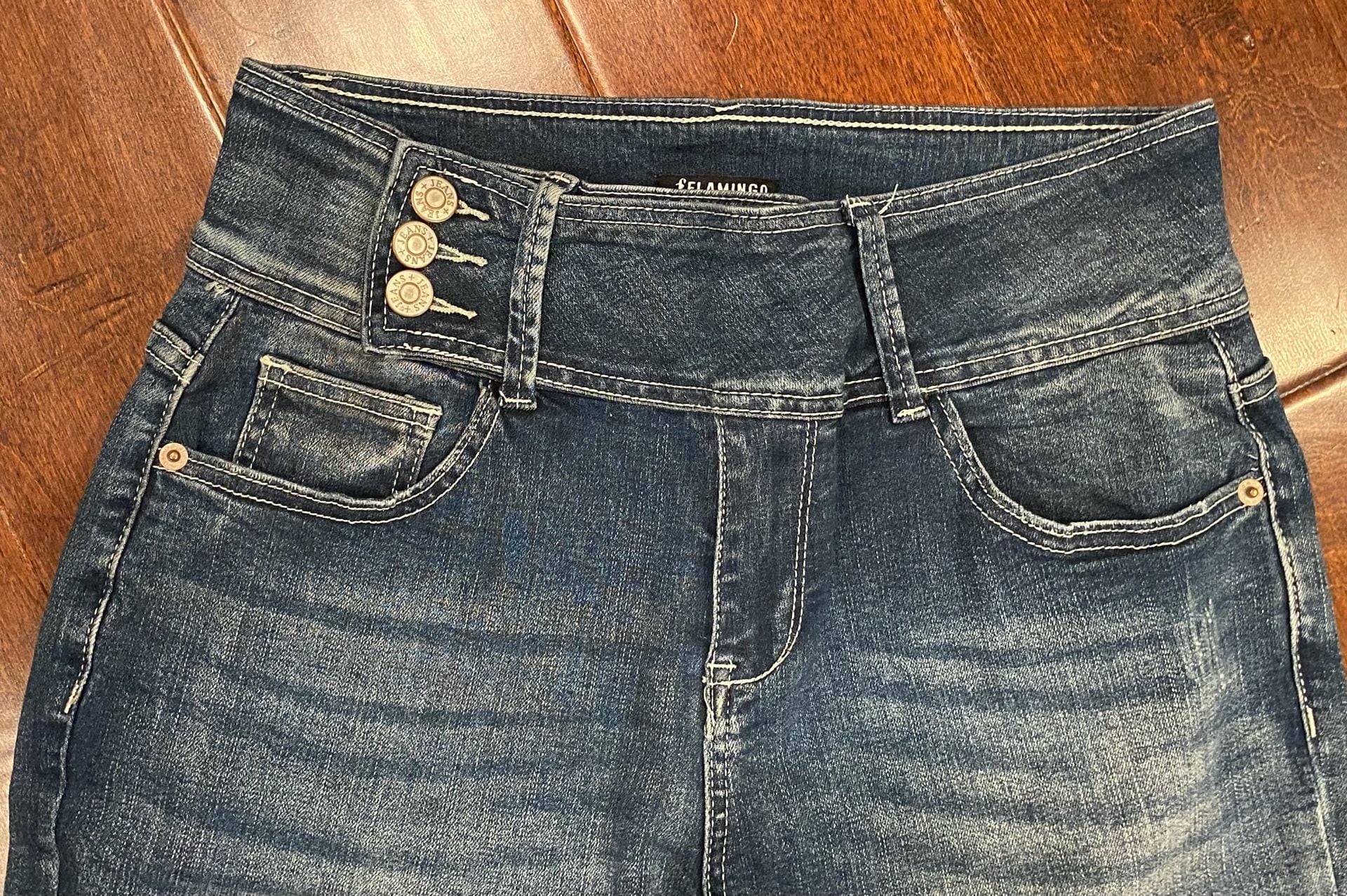 Flamingo Flare Jeans Blue Denim Medium Wash 3