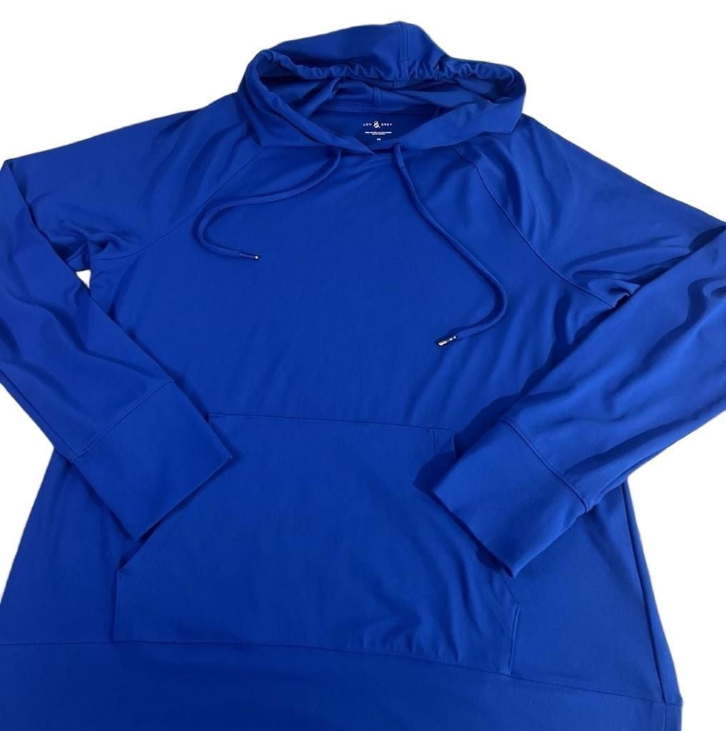 Lou & Grey Hoodie Size XXL Royal Blue Long Sleeve Pullover 2